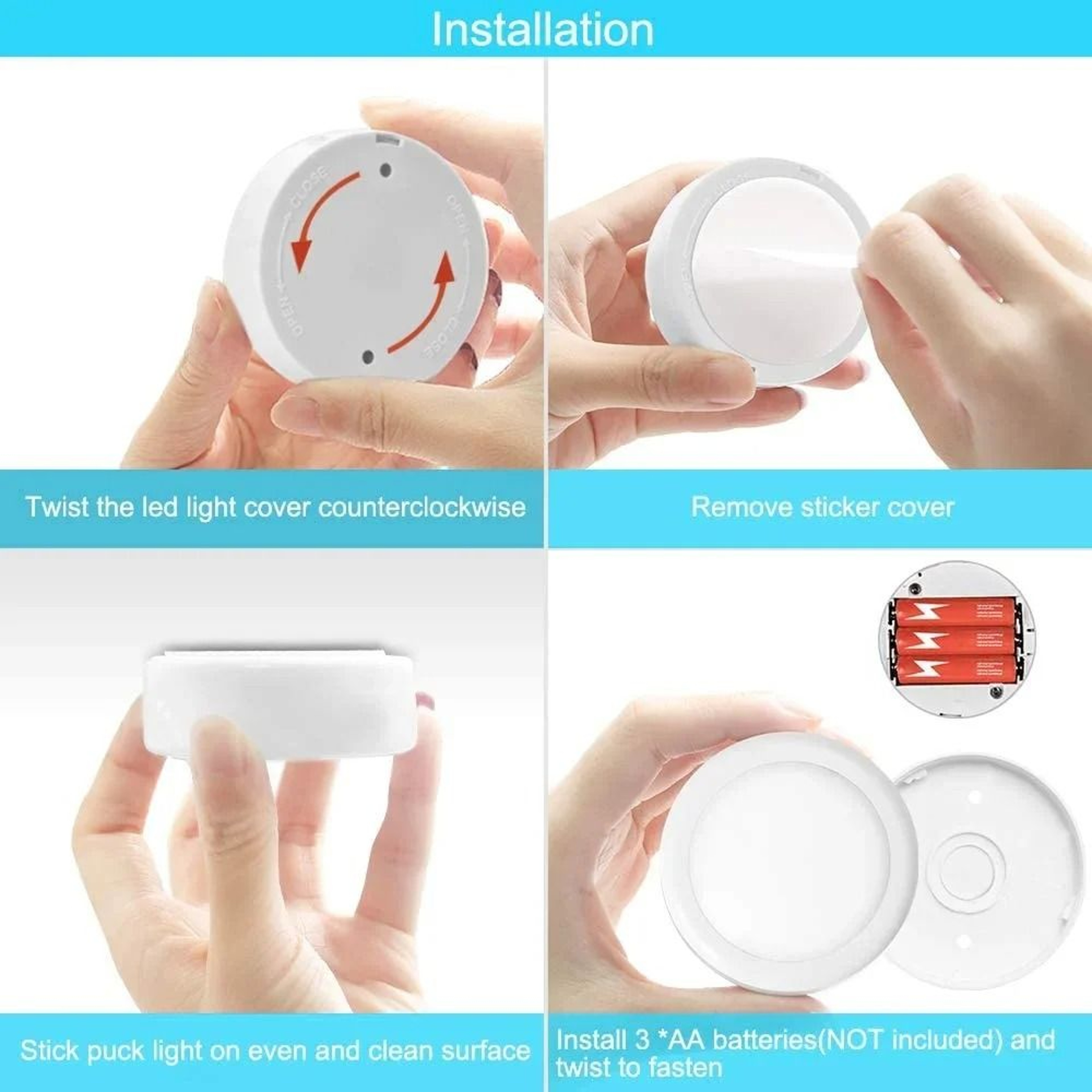 PrismBright RGBW Wireless Puck Lights 5