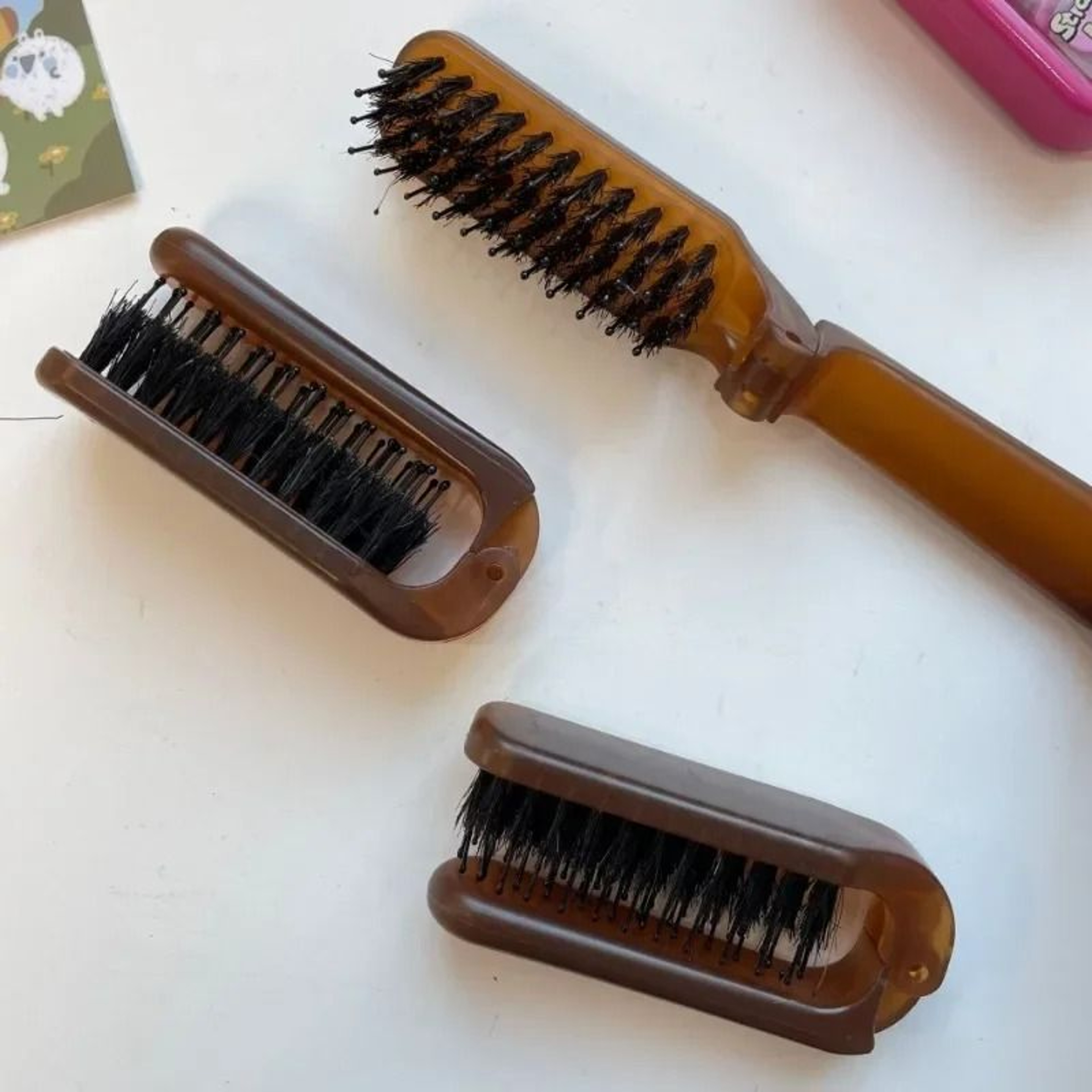 SilkGlide Boar Bristle Folding Brush 4
