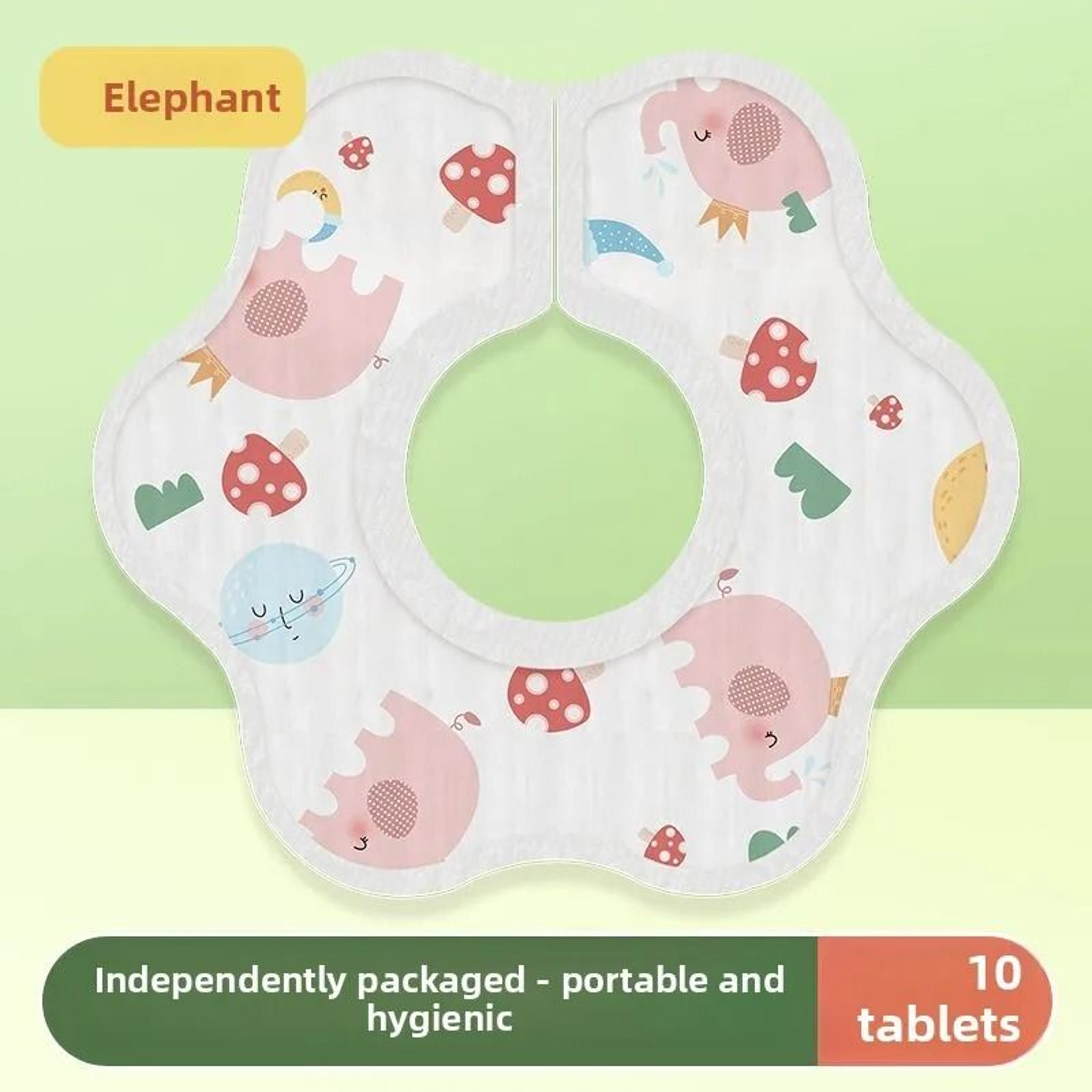 Disposable 360 Waterproof Baby Bibs 10Pack 6