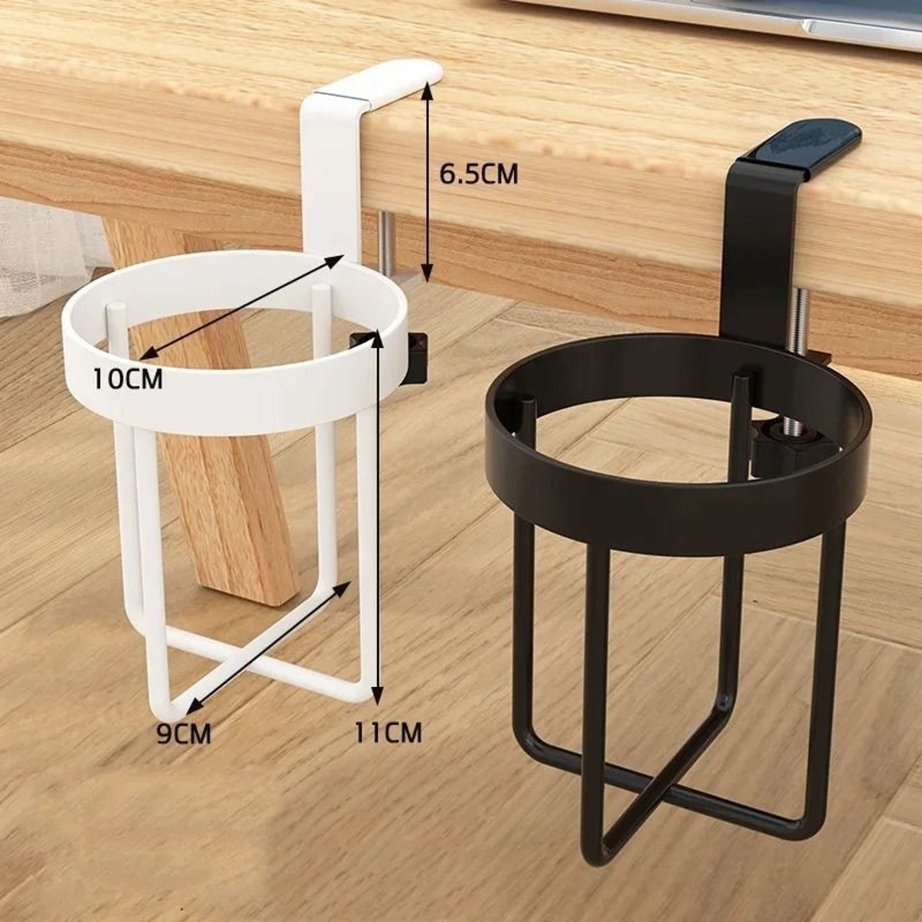 HeavyDuty Table Edge Desk Side Cup Holder 4