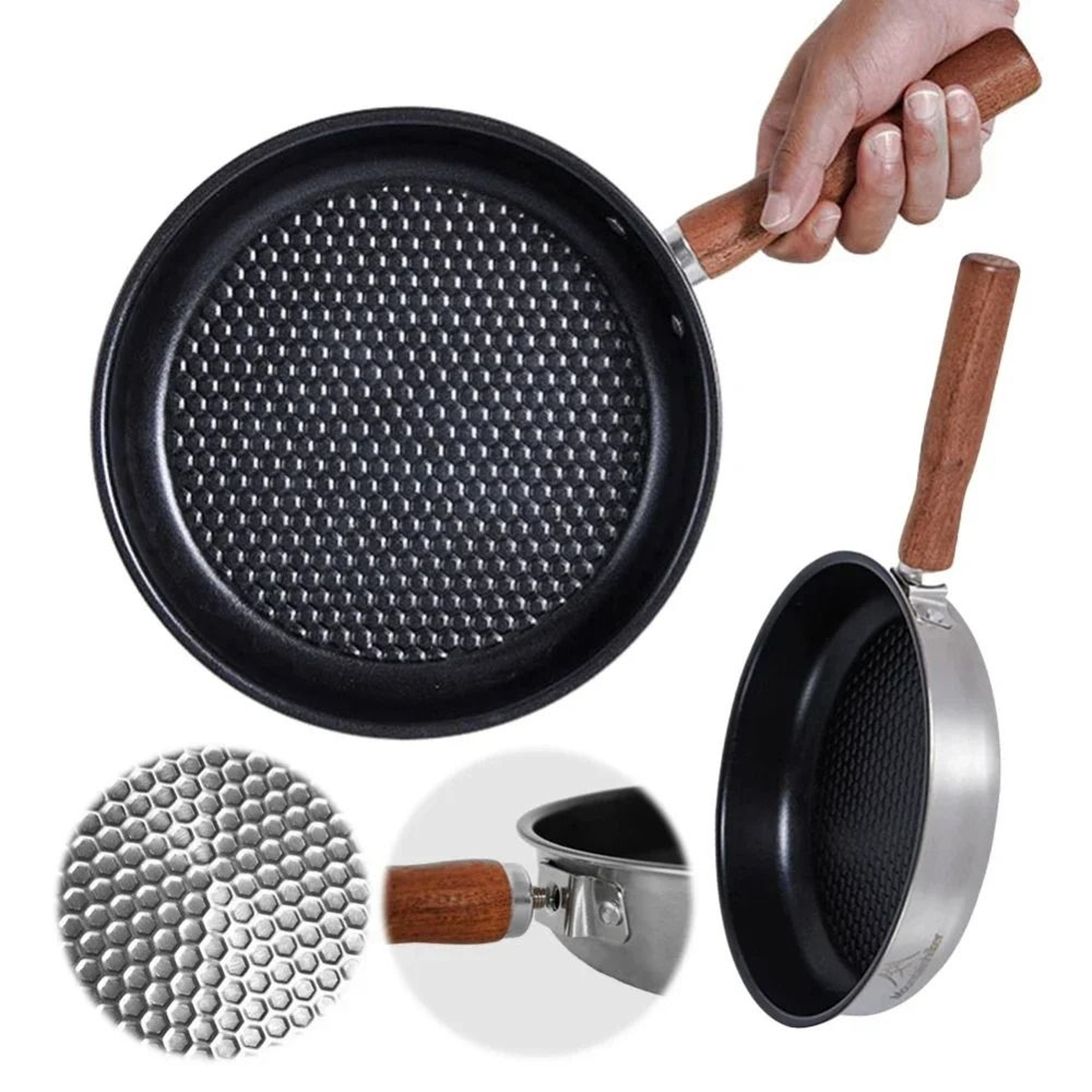 Outdoor Portable Stainless Steel Mini Wok  Frying Pan 5