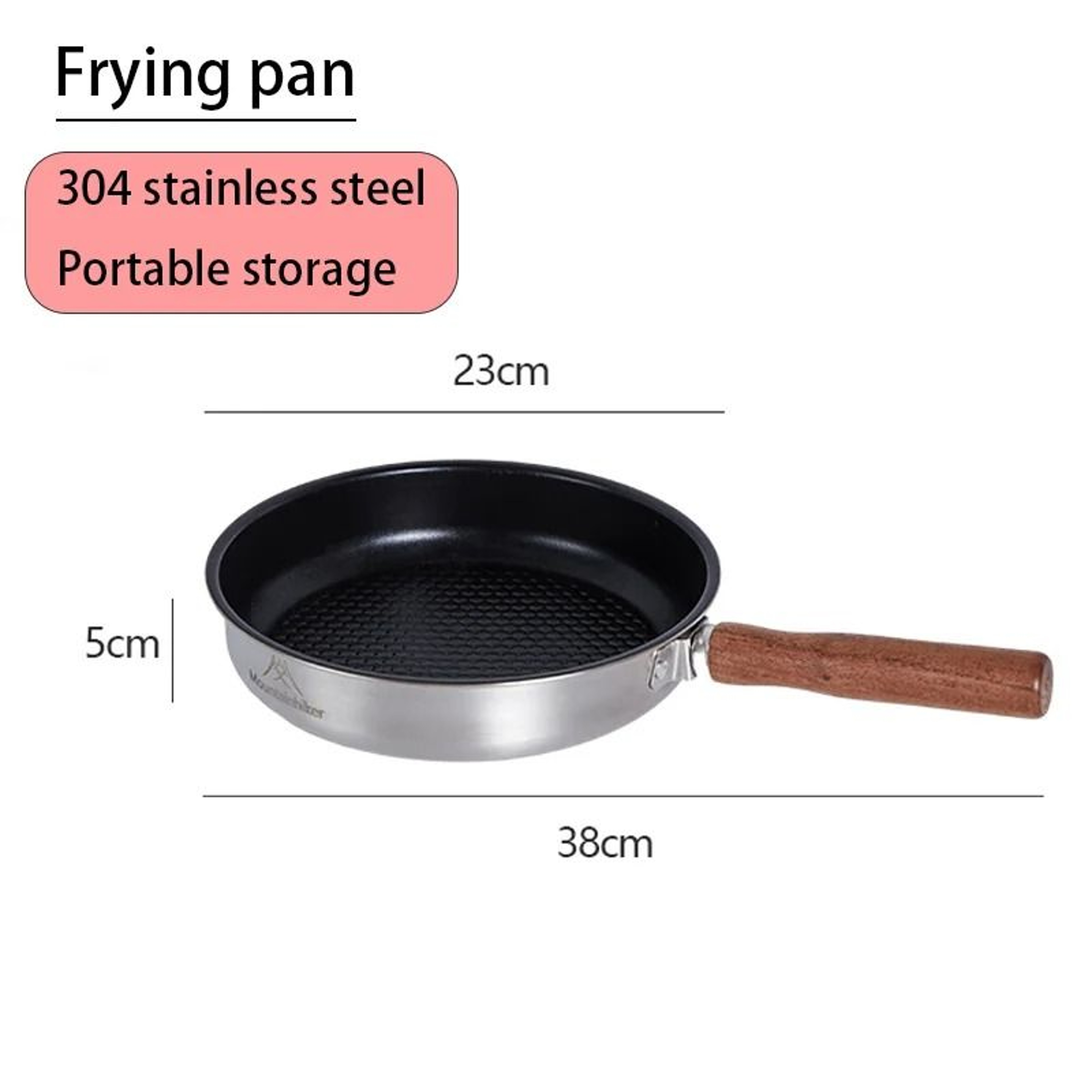 Outdoor Portable Stainless Steel Mini Wok  Frying Pan 6