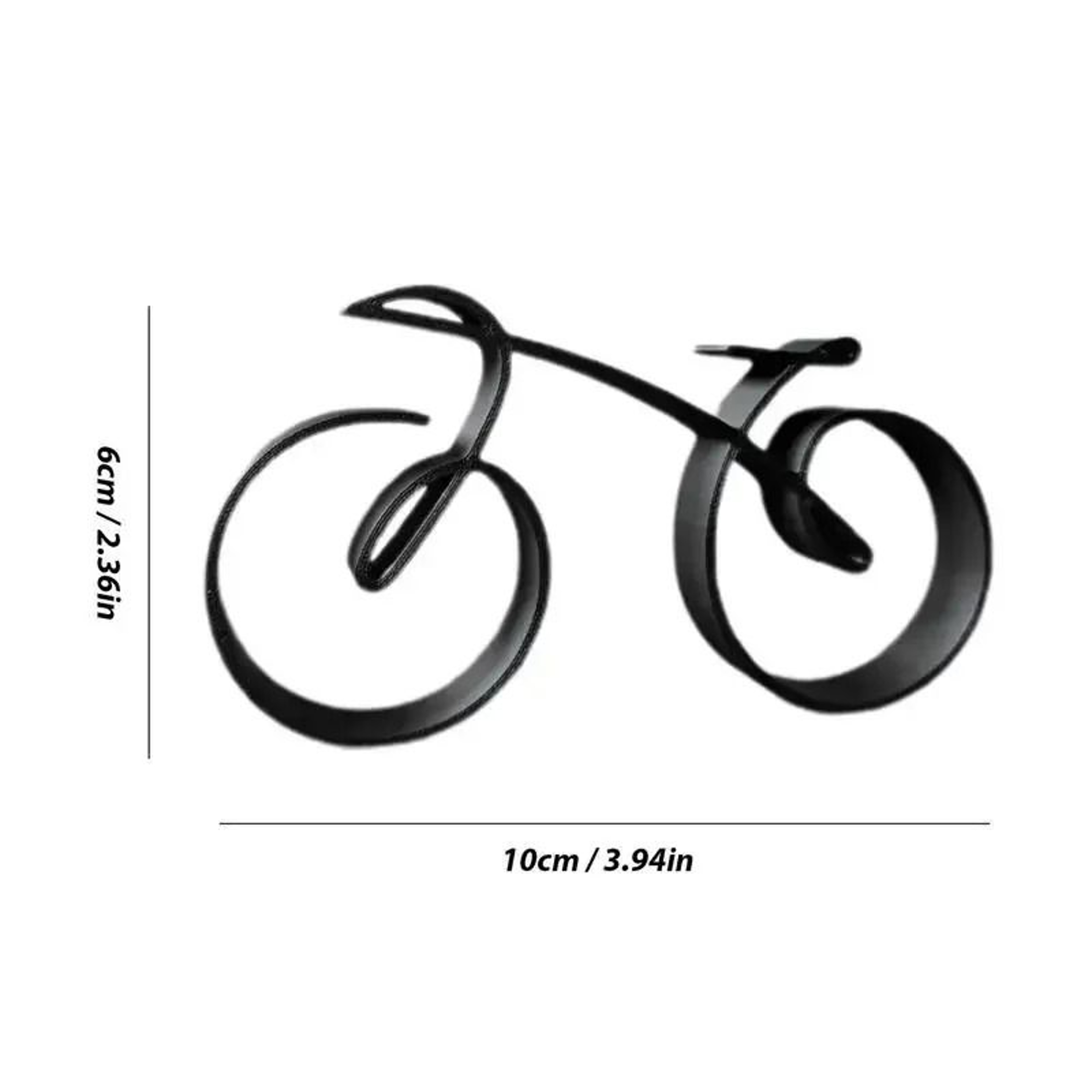 Acrylic Minimalist Bicycle Sculptural Ornament 6