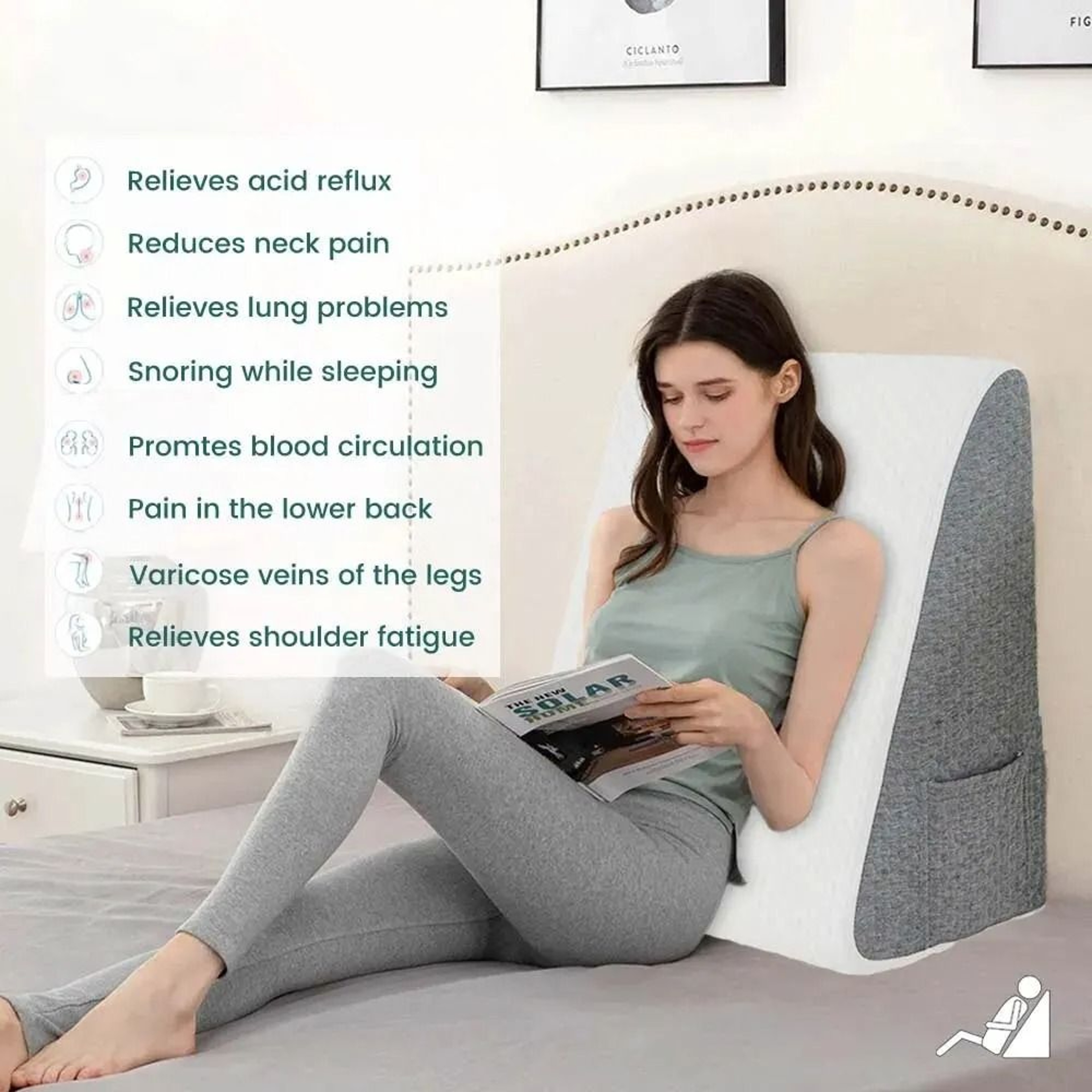 Air Layer Foam Wedge  HighElevation Recovery Pillow 4