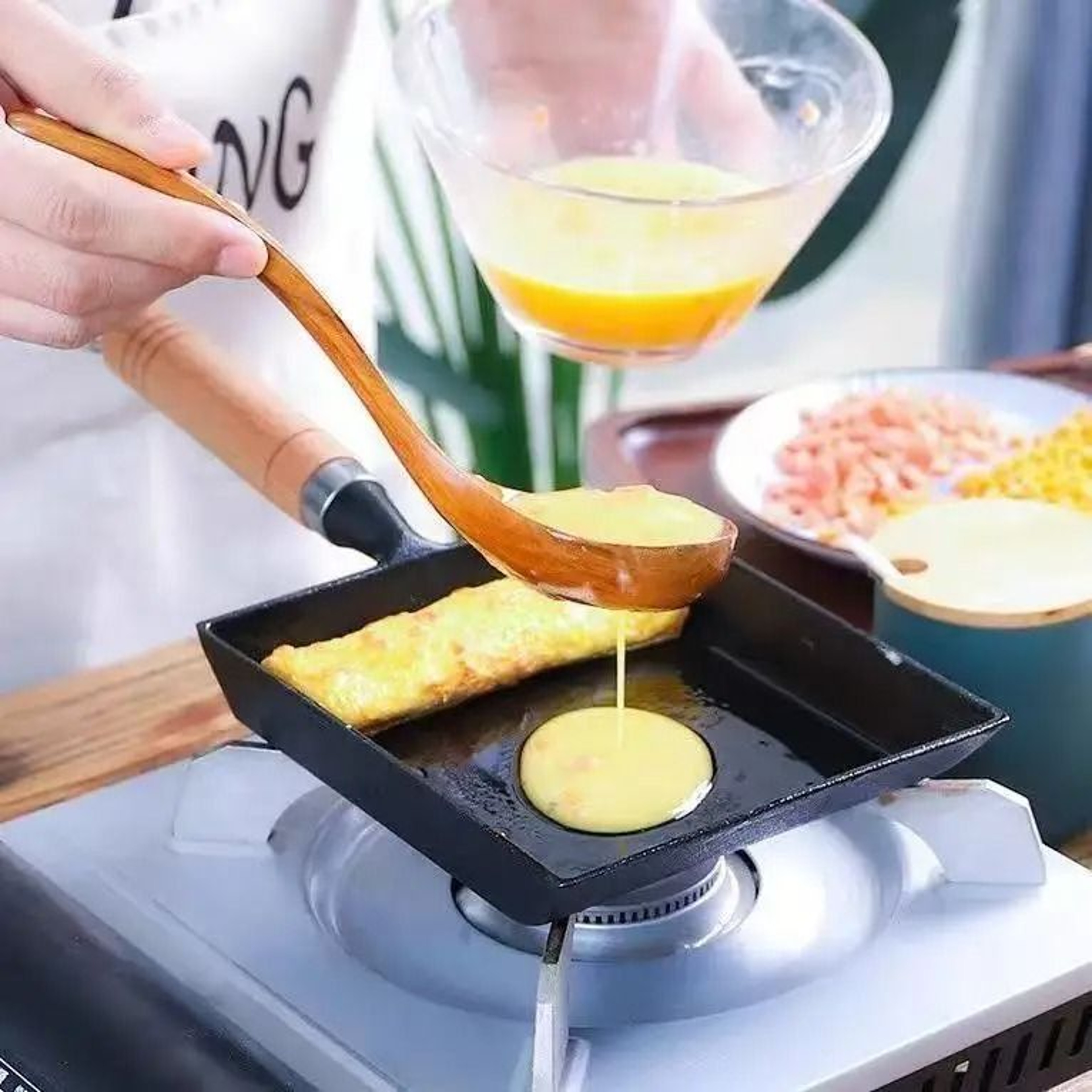 Japanese Tamagoyaki NonStick Square Egg Pan 4