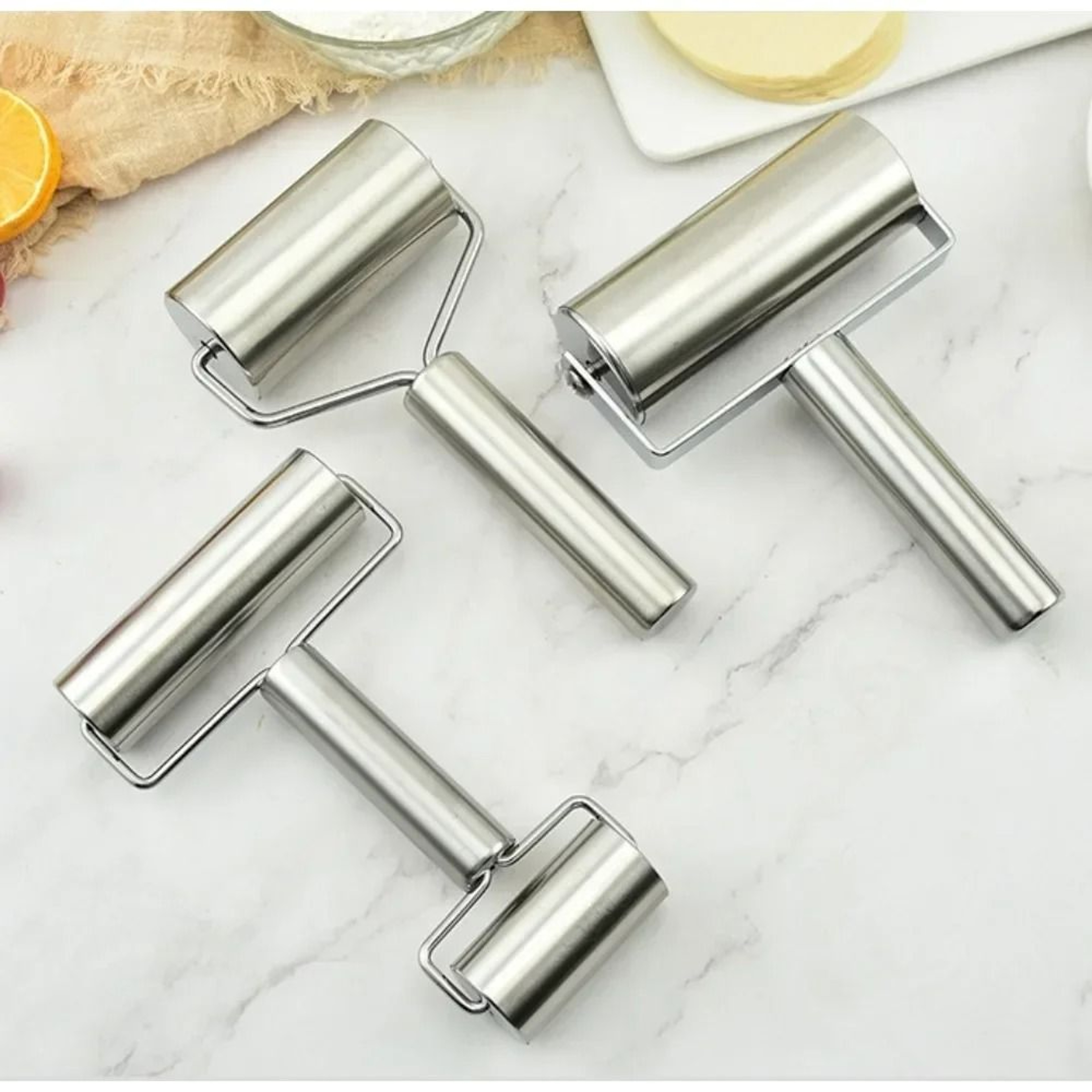 DualSided Stainless Steel NonStick Dough Roller 4
