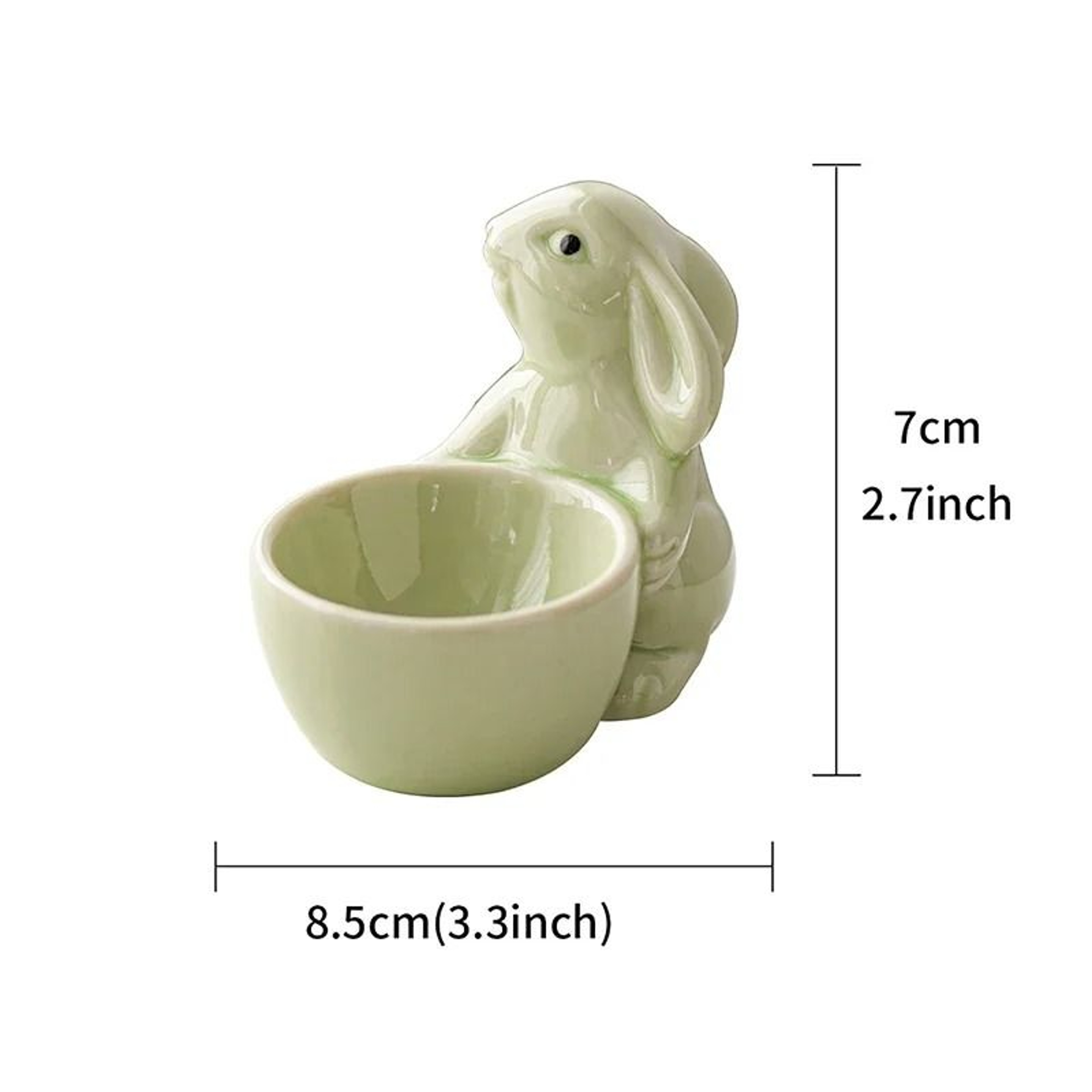 Handcrafted Ceramic Rabbit Egg Cup  Desktop Ornament 8