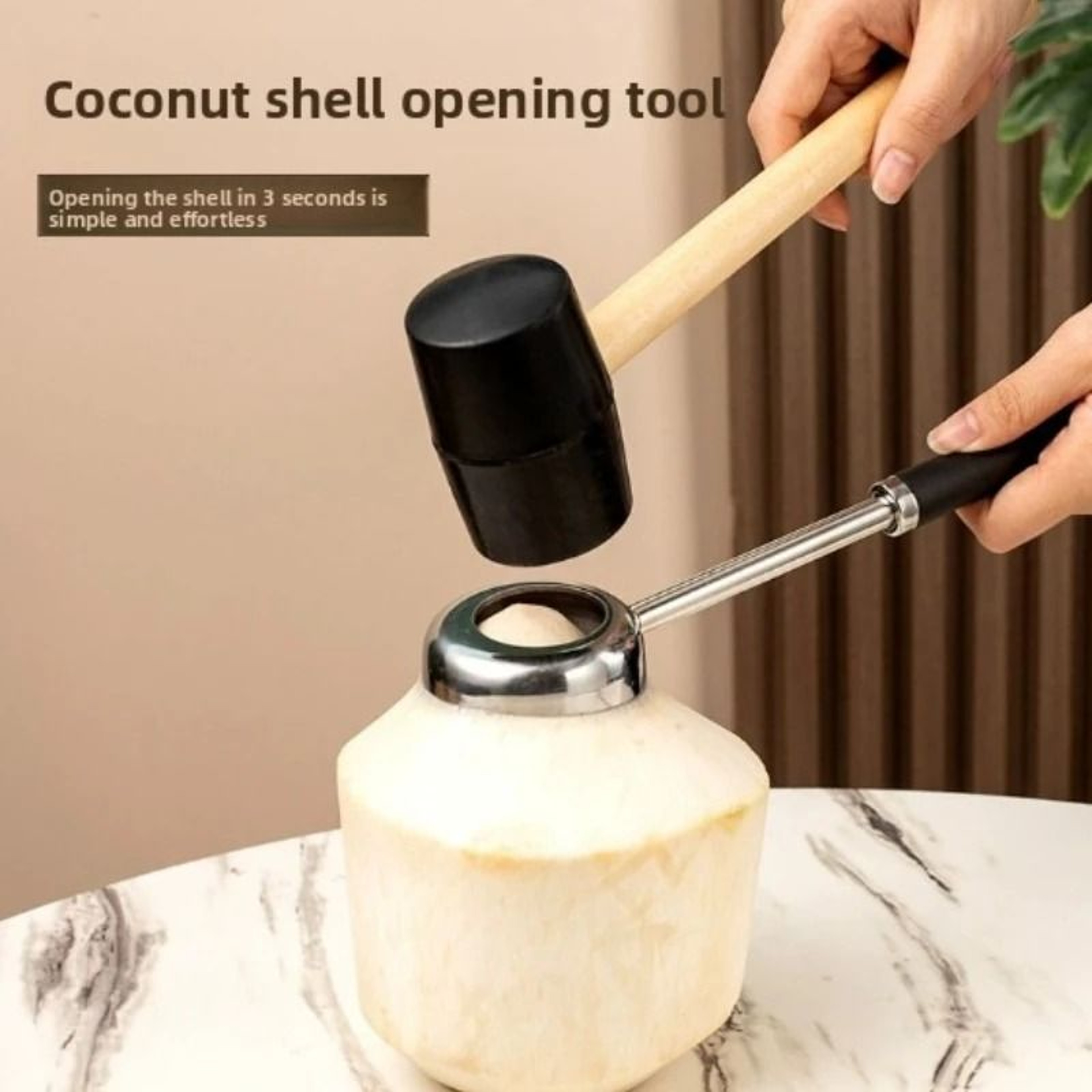 3Piece HighTorque Stainless Steel Coconut Extraction Set 0