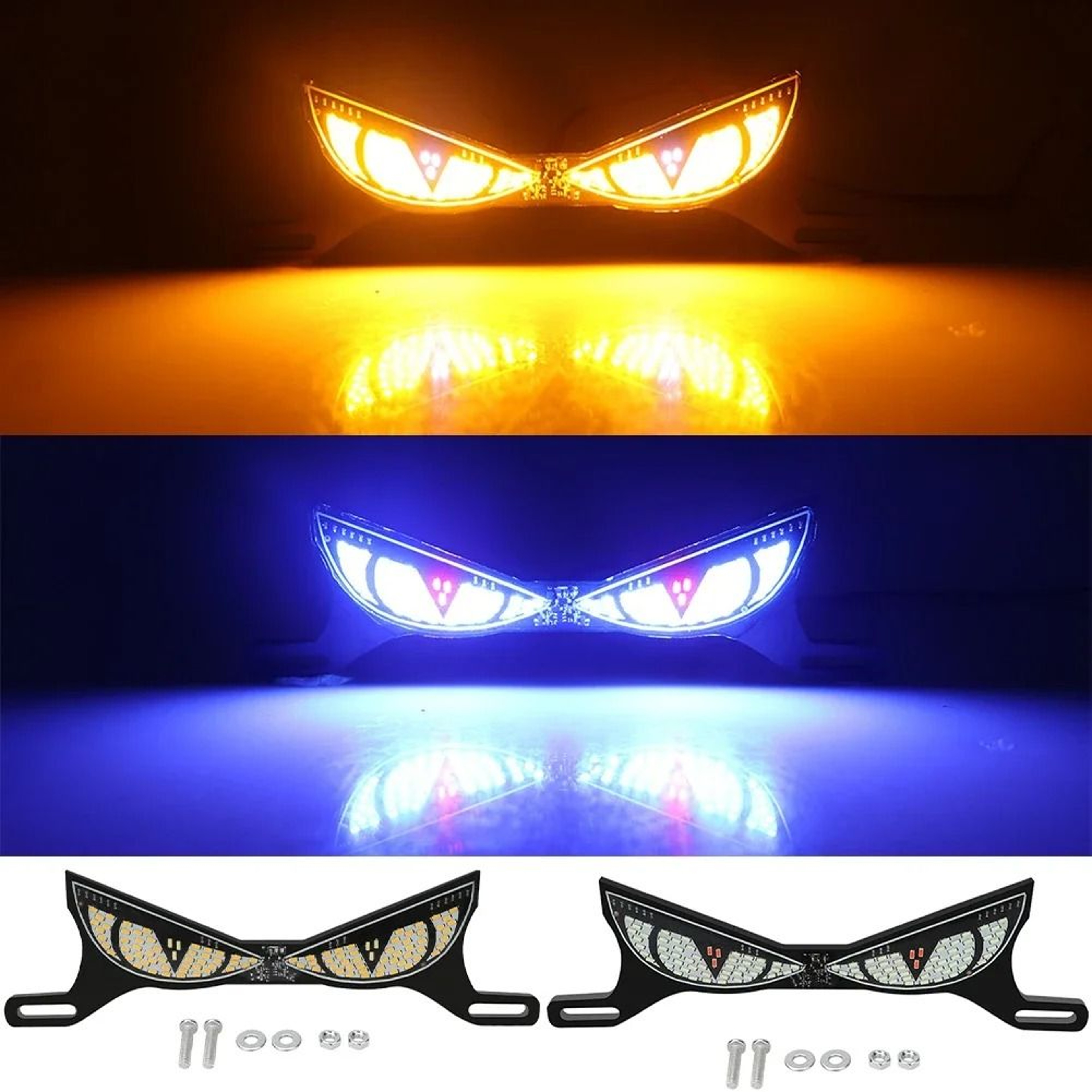 Gemini Said Universal 12V Motorcycle LED Devil Eye License Plate Tail Light 1