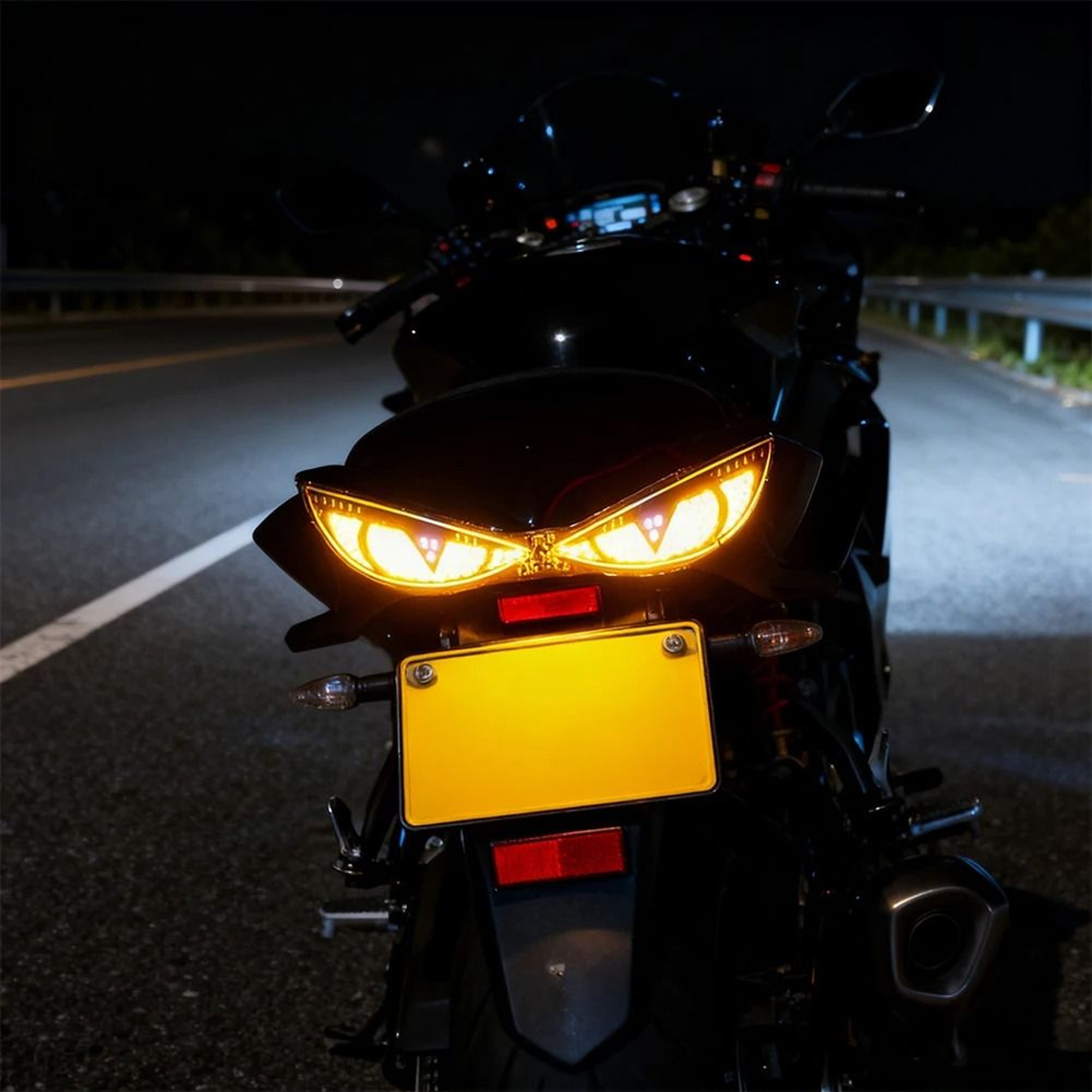 Gemini Said Universal 12V Motorcycle LED Devil Eye License Plate Tail Light 2