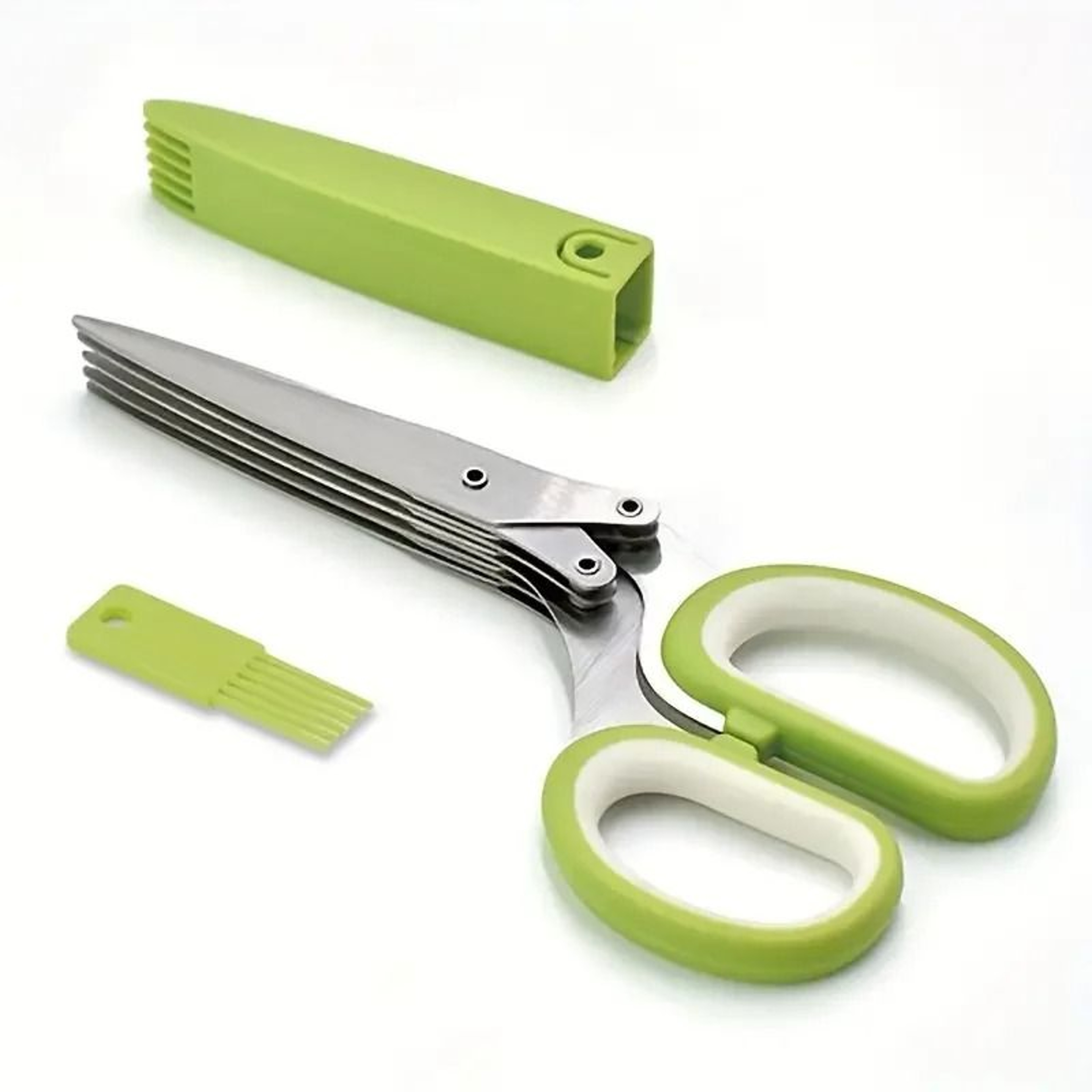 5Blade Stainless Steel Herb  Vegetable Kitchen Scissors 3