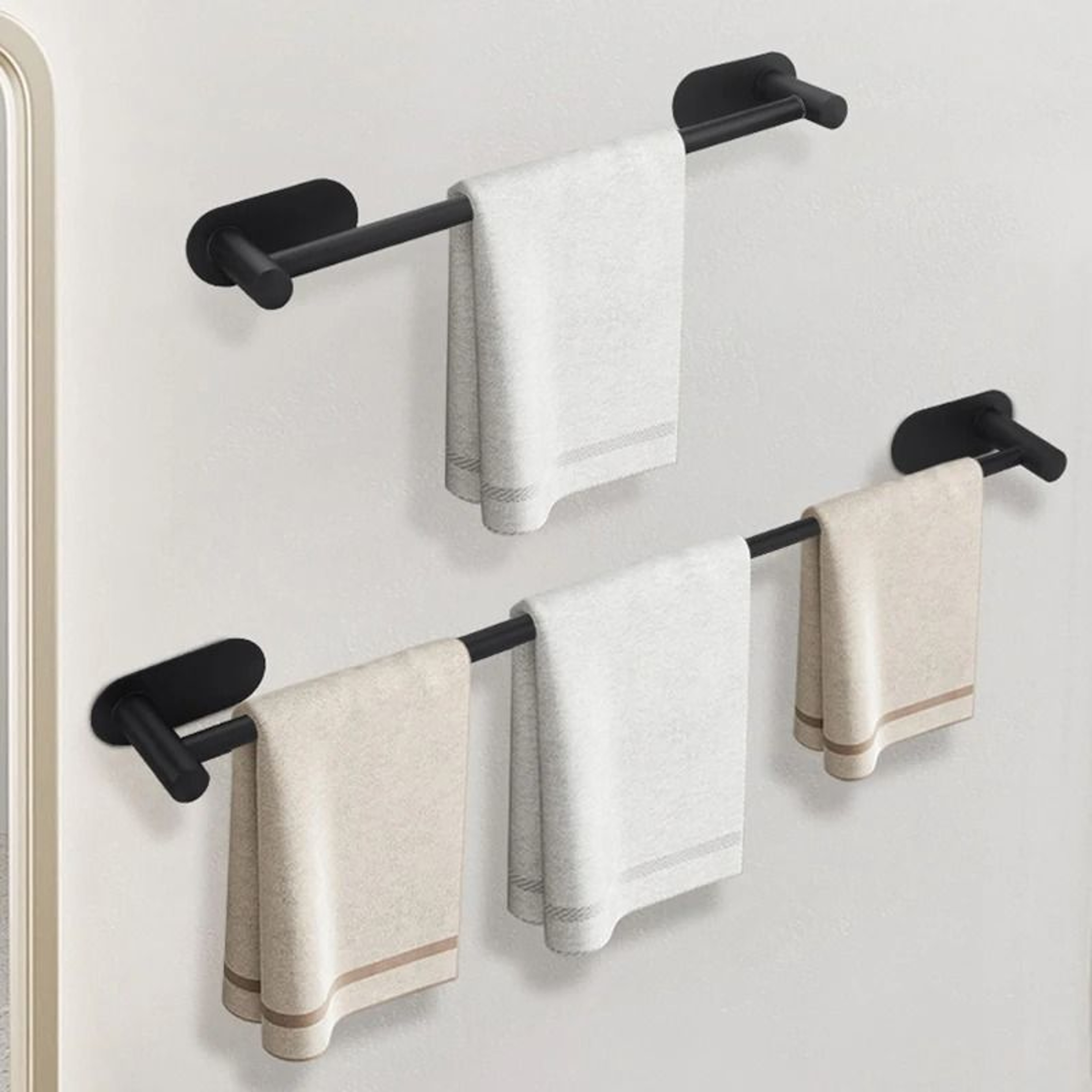 Adjustable Stainless Steel Towel Bar  SUS304 Rustproof Bathroom Wall Rack 1