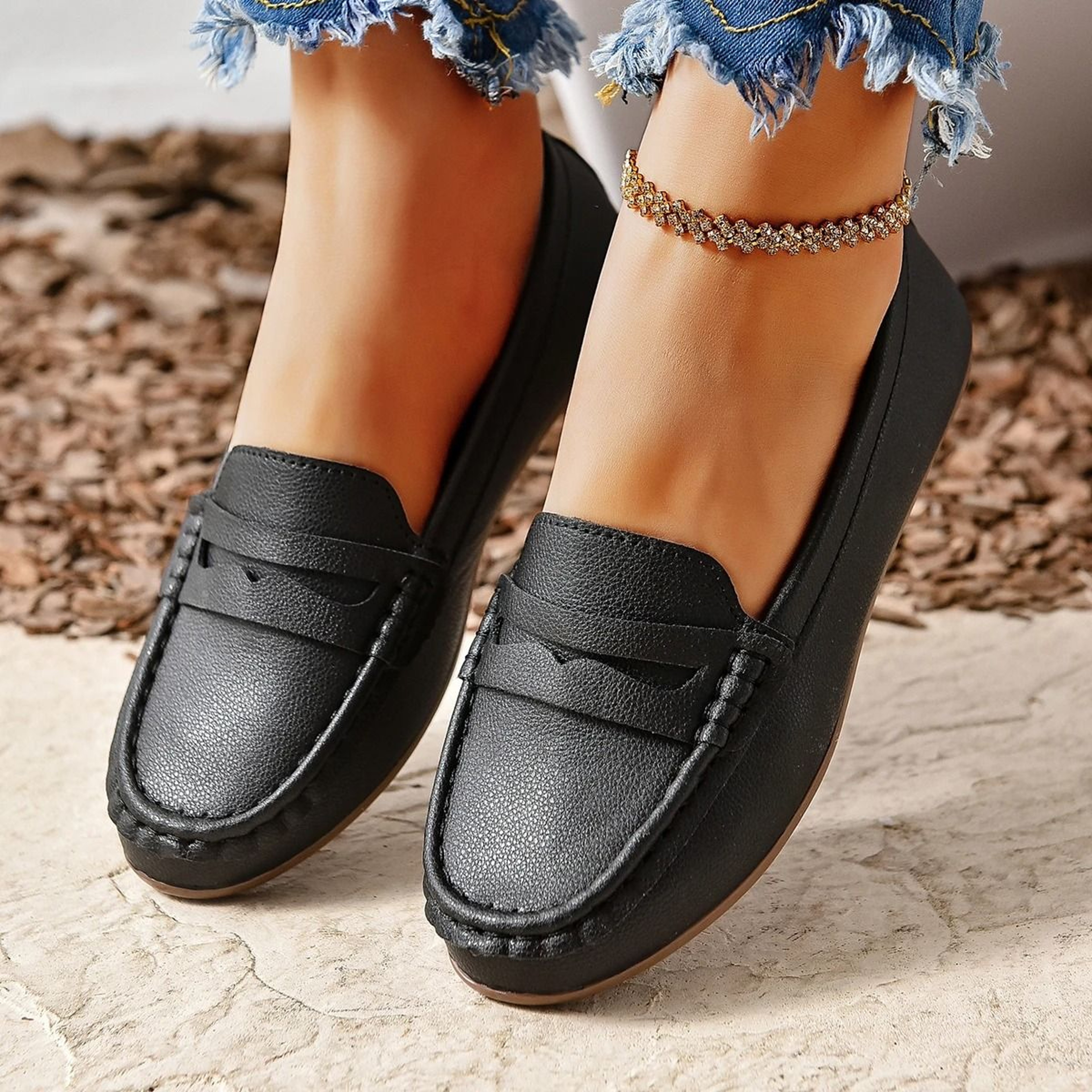 Designer Casual Flats  Loafers  Soft Sole Office Comfort Walking Shoes 3