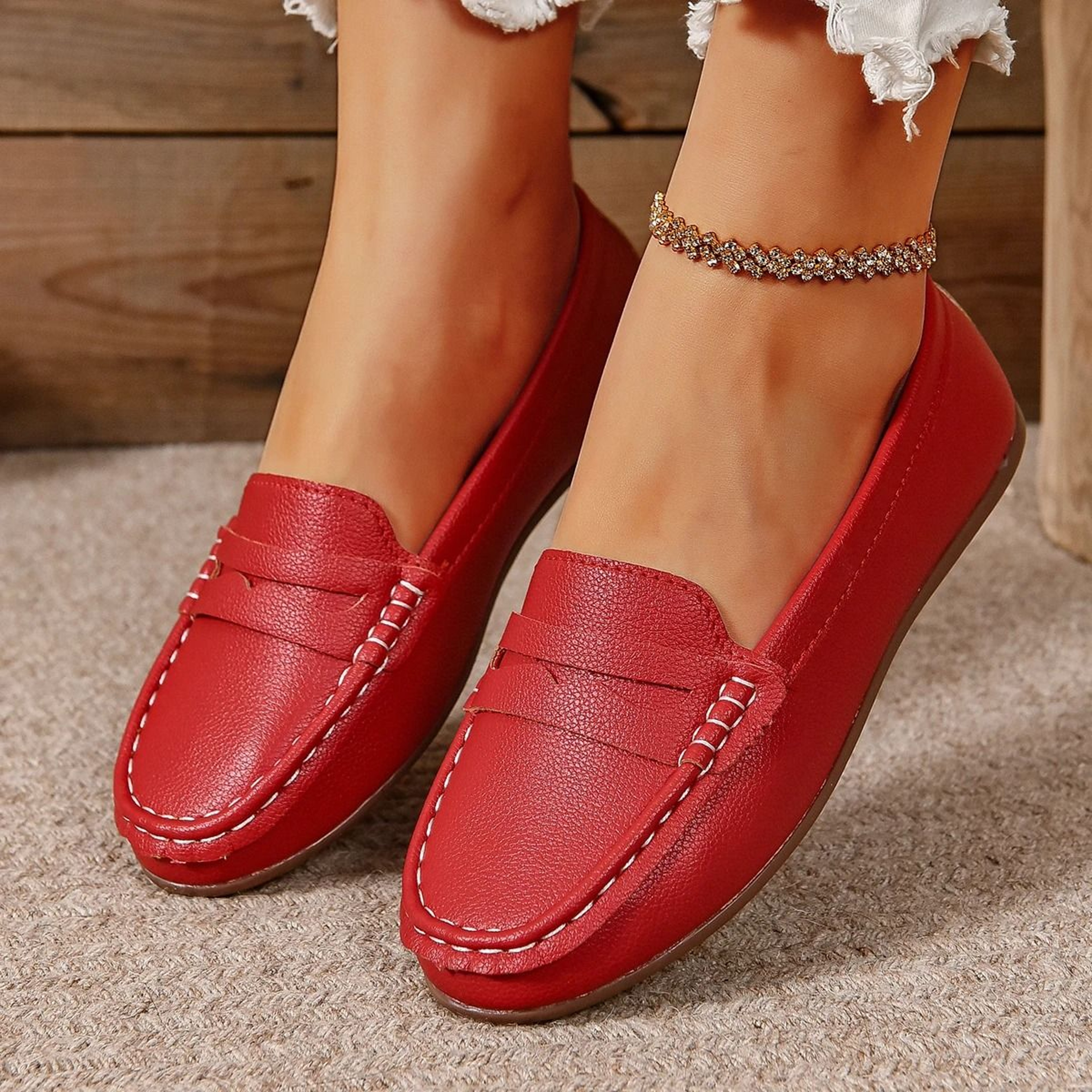 Designer Casual Flats  Loafers  Soft Sole Office Comfort Walking Shoes 7