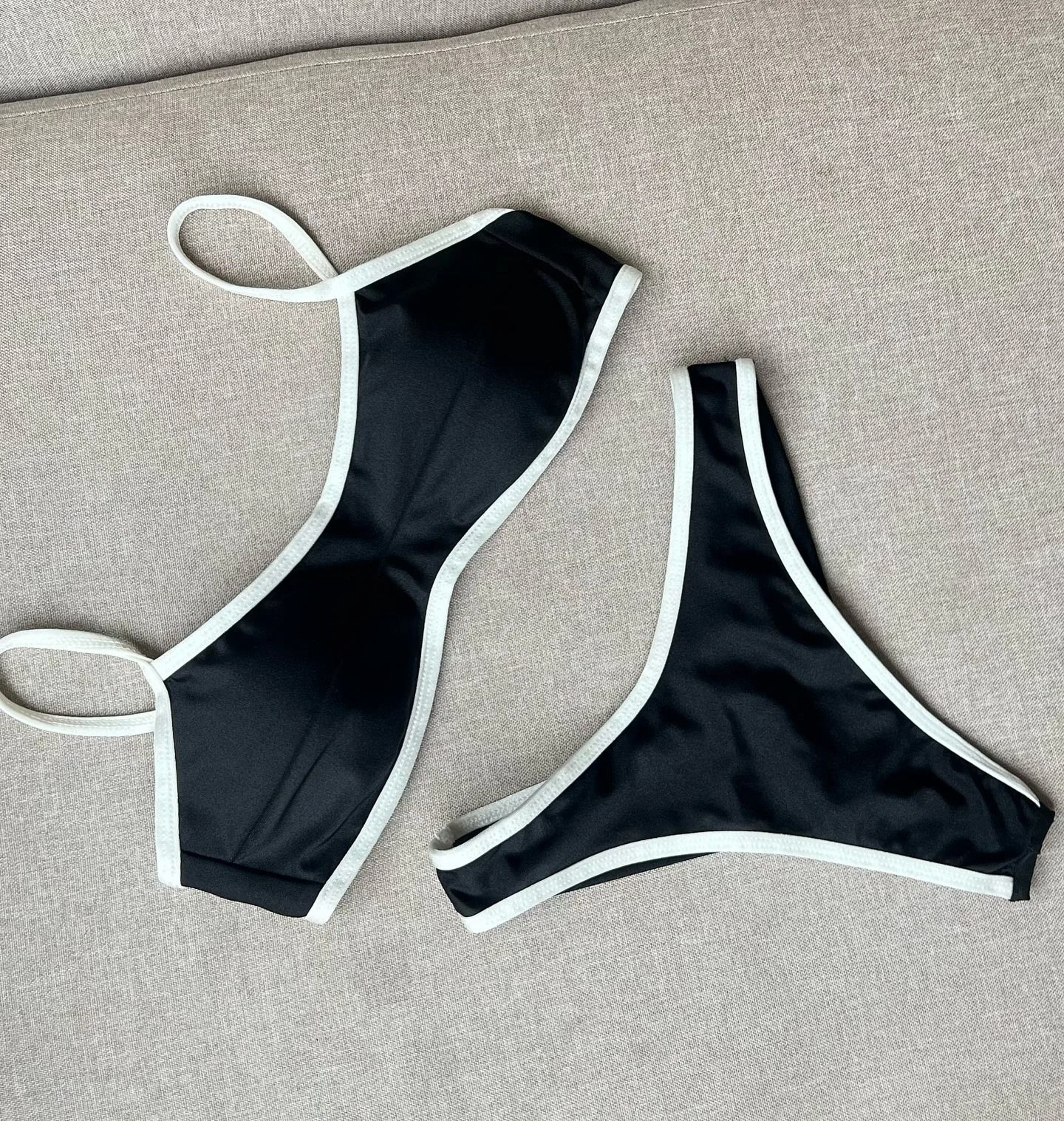 Shiny Bandeau Thong Bikini  Sexy Metallic Brazilian Swimwear 5
