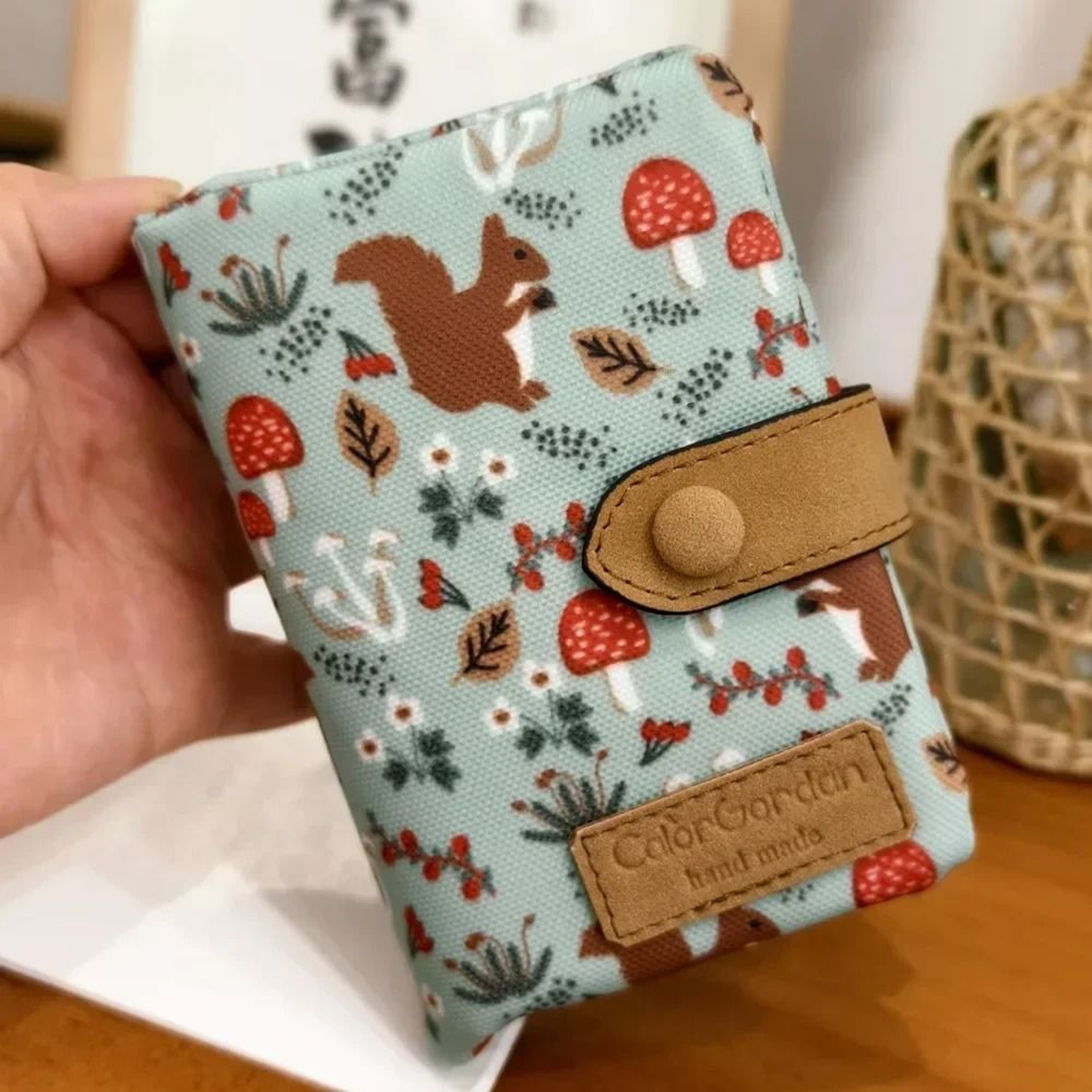 Frosted Print Short Wallet  Cute Zip  Hasp MultiCard Coin Purse 10