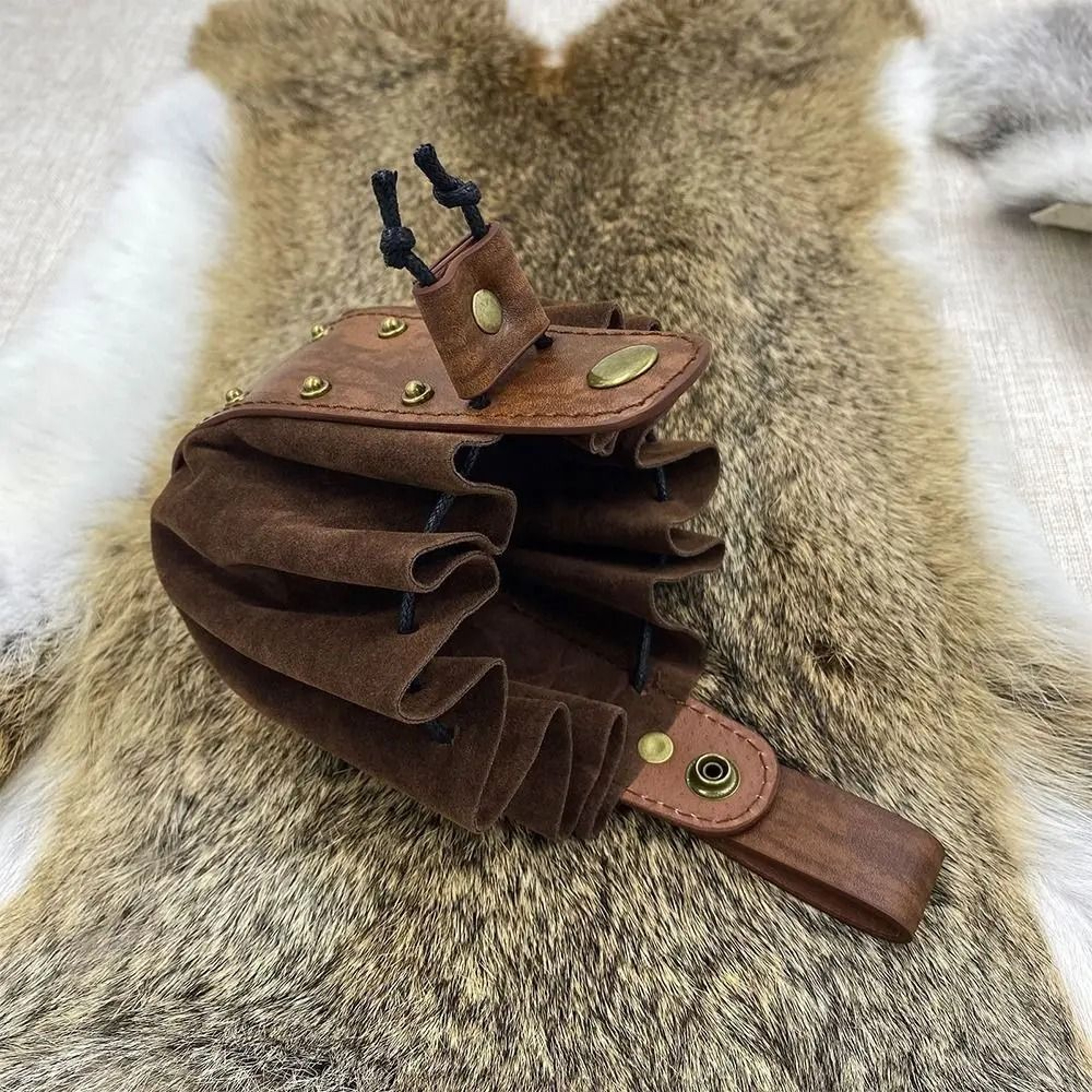 Viking Medieval Fanny Pack  Durable Drawstring Waist Bag  Vintage Coin Purse 4