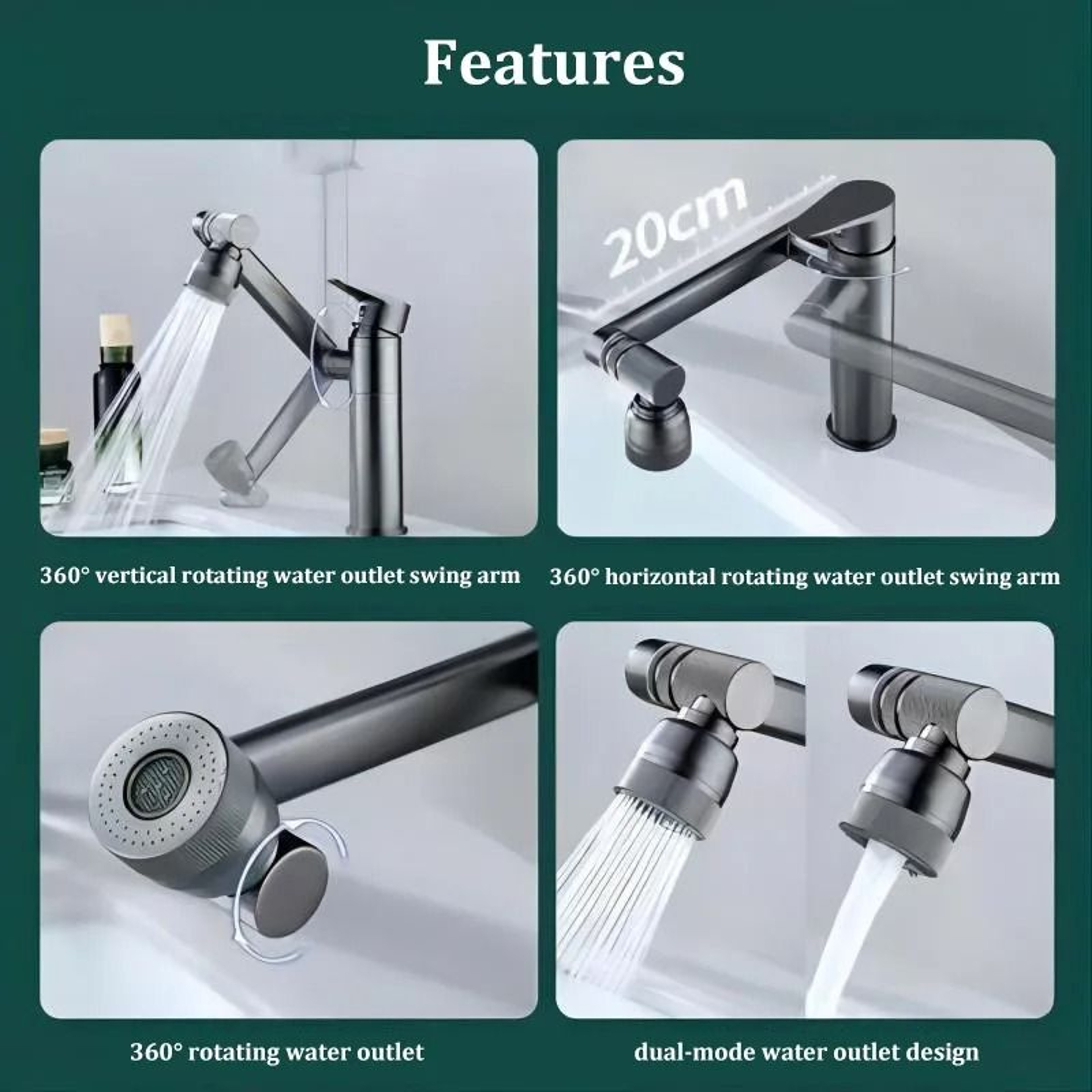 Stainless Steel Basin Mixer  HighQuality Universal Hot  Cold Bathroom Faucet 6