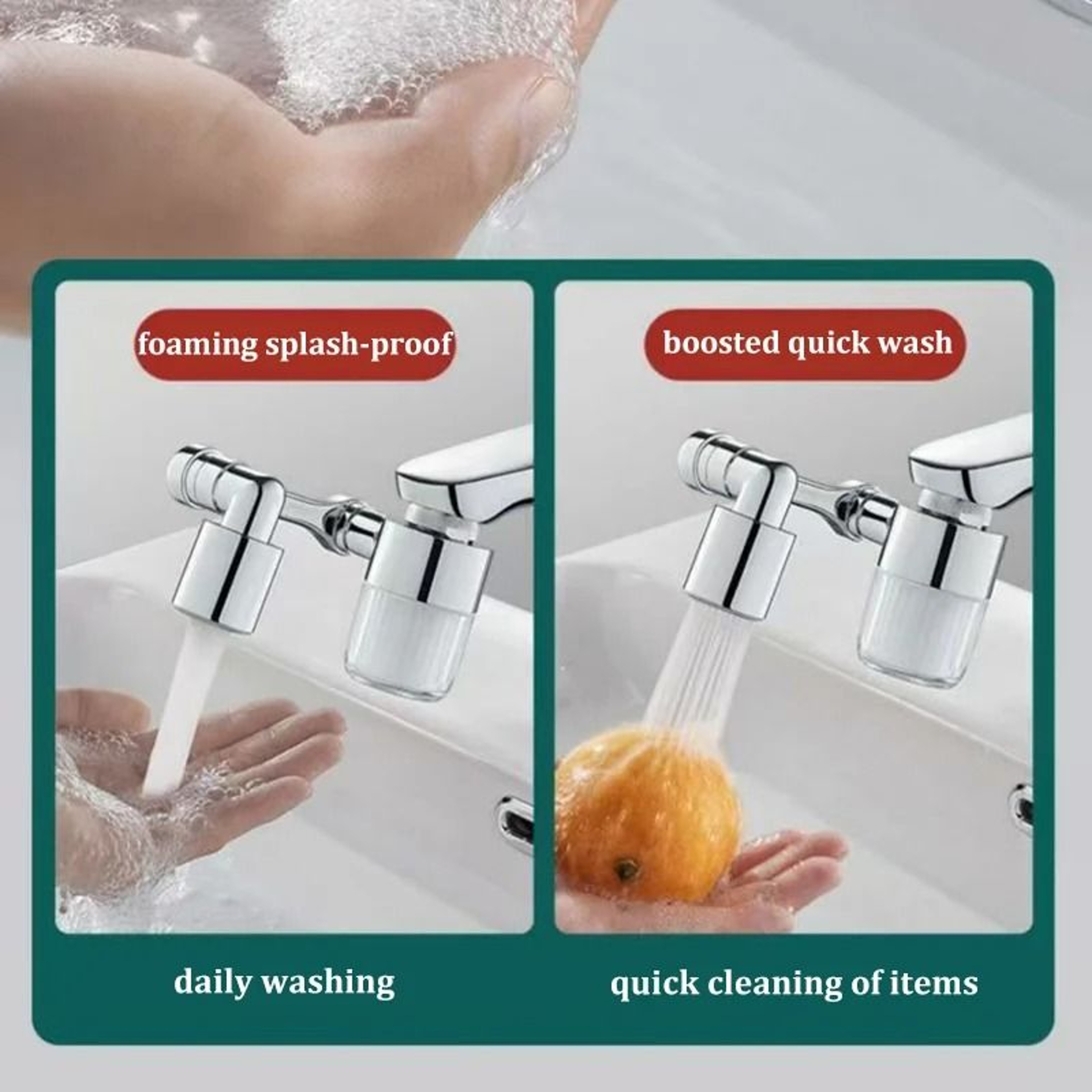 1080 Robotic Arm Faucet Extender  MultiJointed 3D Rotation Filter  SplashProof Aerator 4