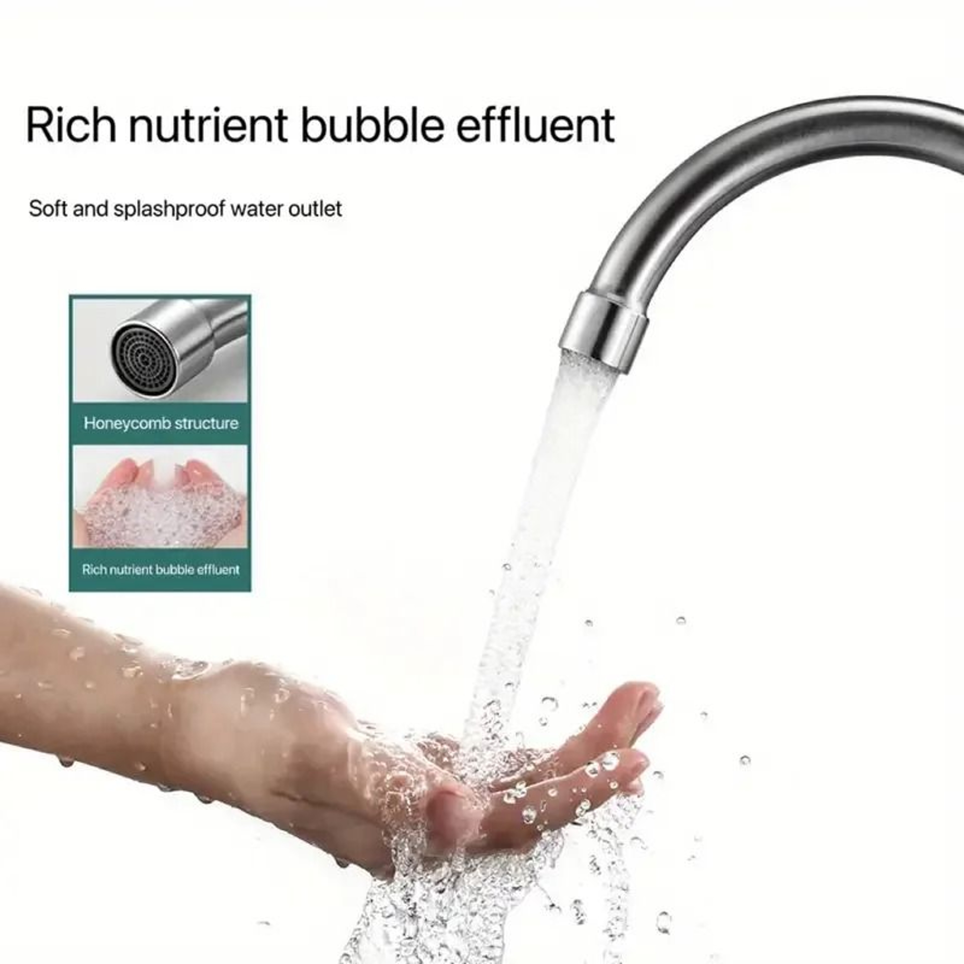 Stainless Steel Kitchen Basin Mixer  HighPressure SplashProof Hot  Cold Faucet 4