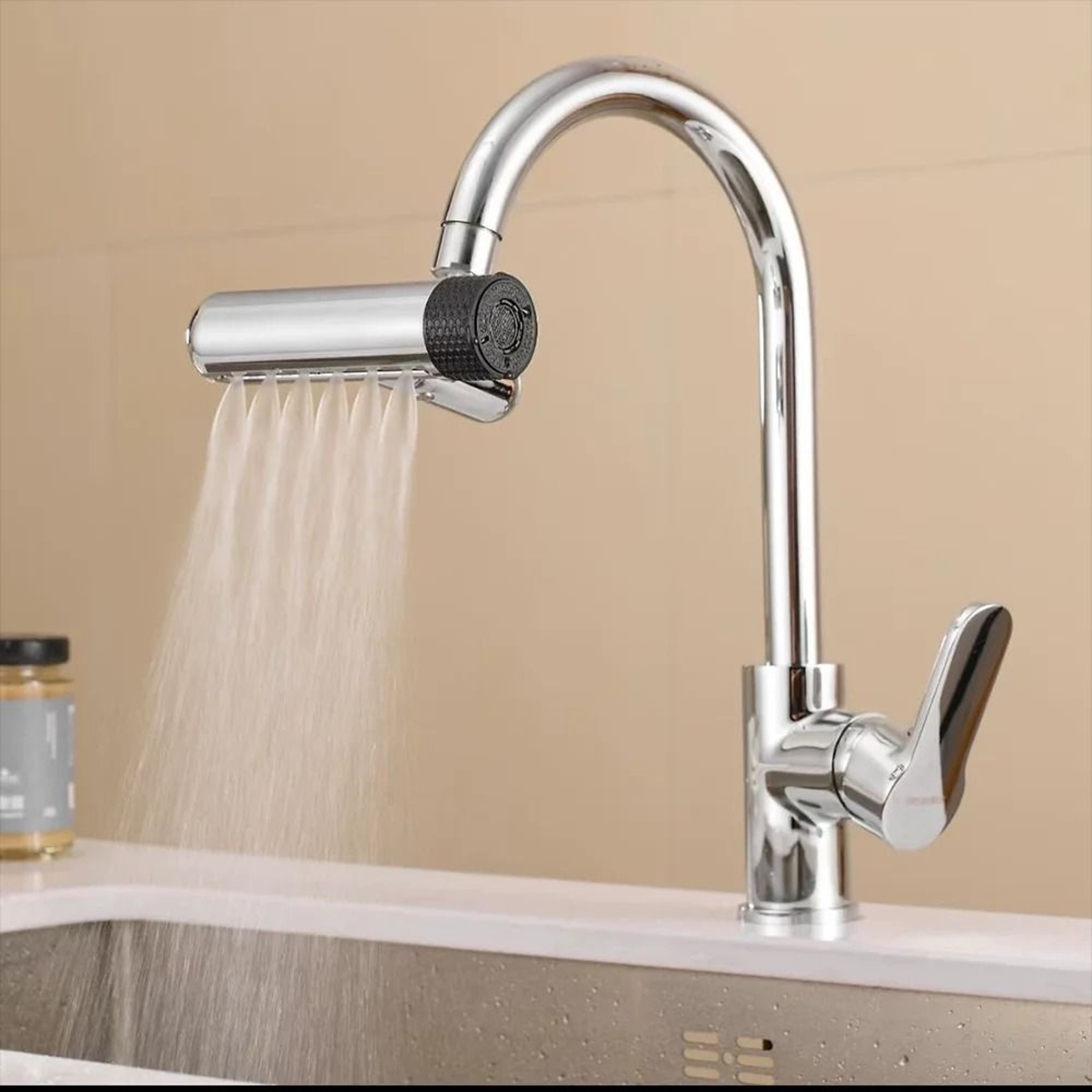 6Mode Universal Waterfall Faucet Extender  360 Rotating MultiFunction Aerator 3