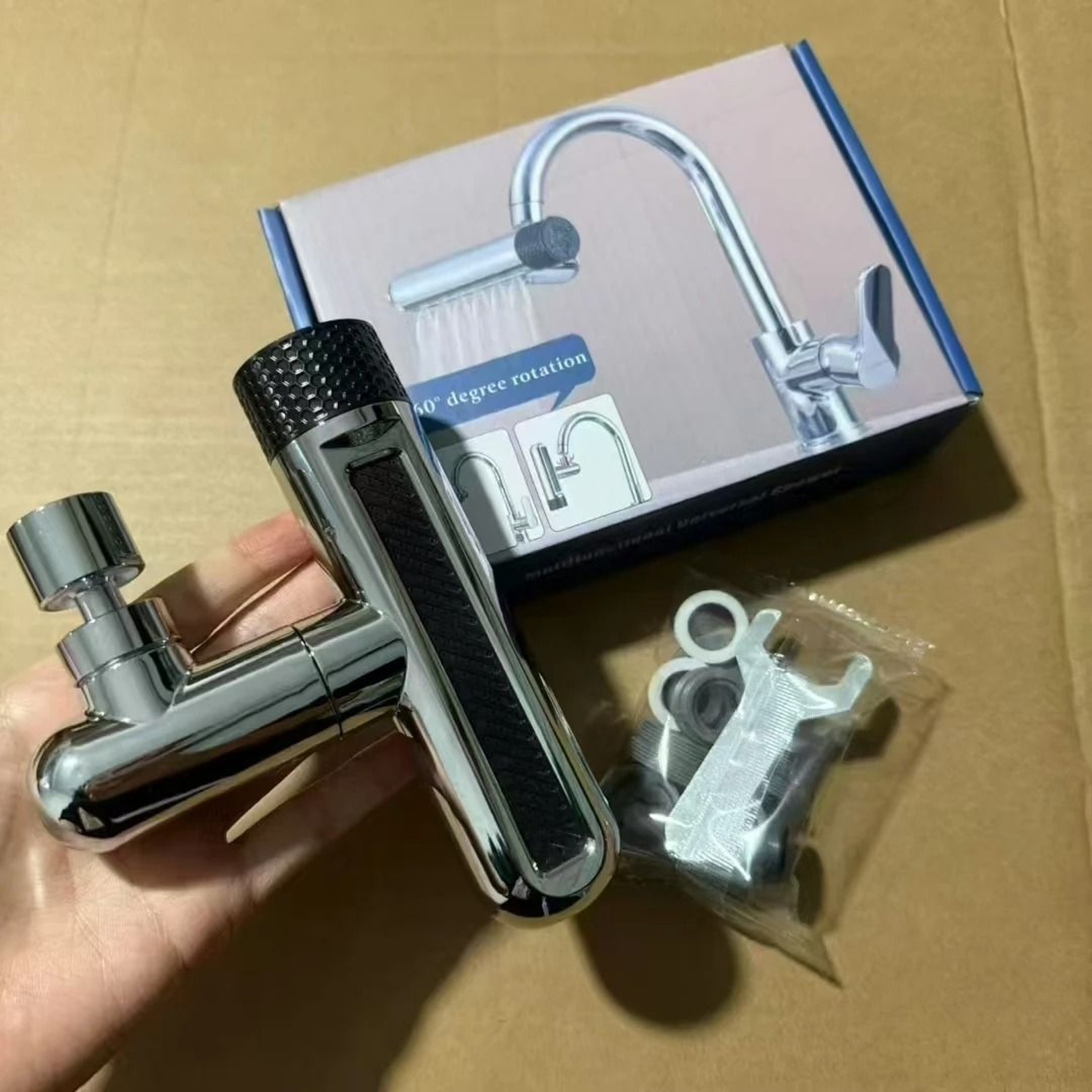 6Mode Universal Waterfall Faucet Extender  360 Rotating MultiFunction Aerator 4