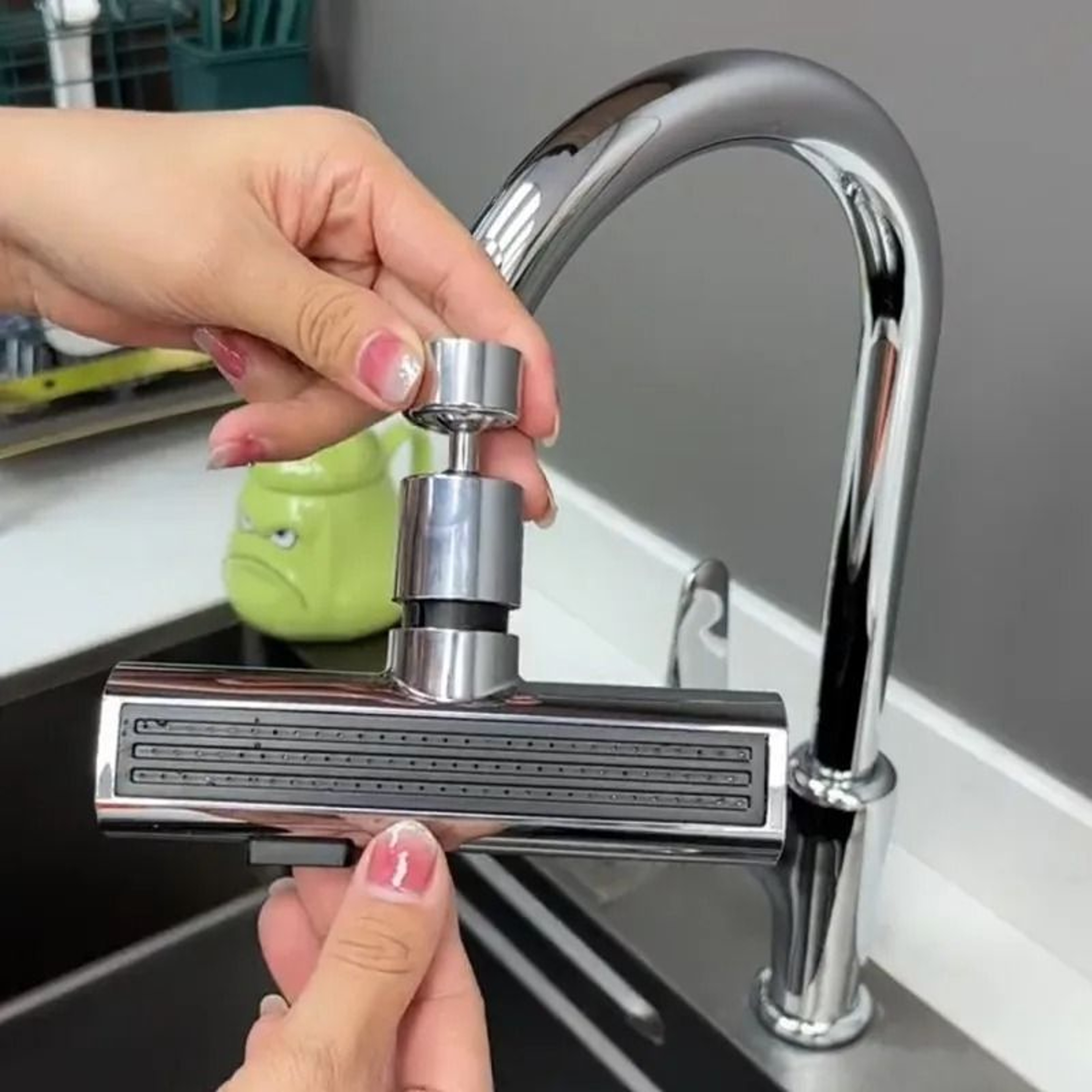 ThreeSpeed Waterfall Faucet Extender  360 Rotating Universal MultiFunction Spout 6