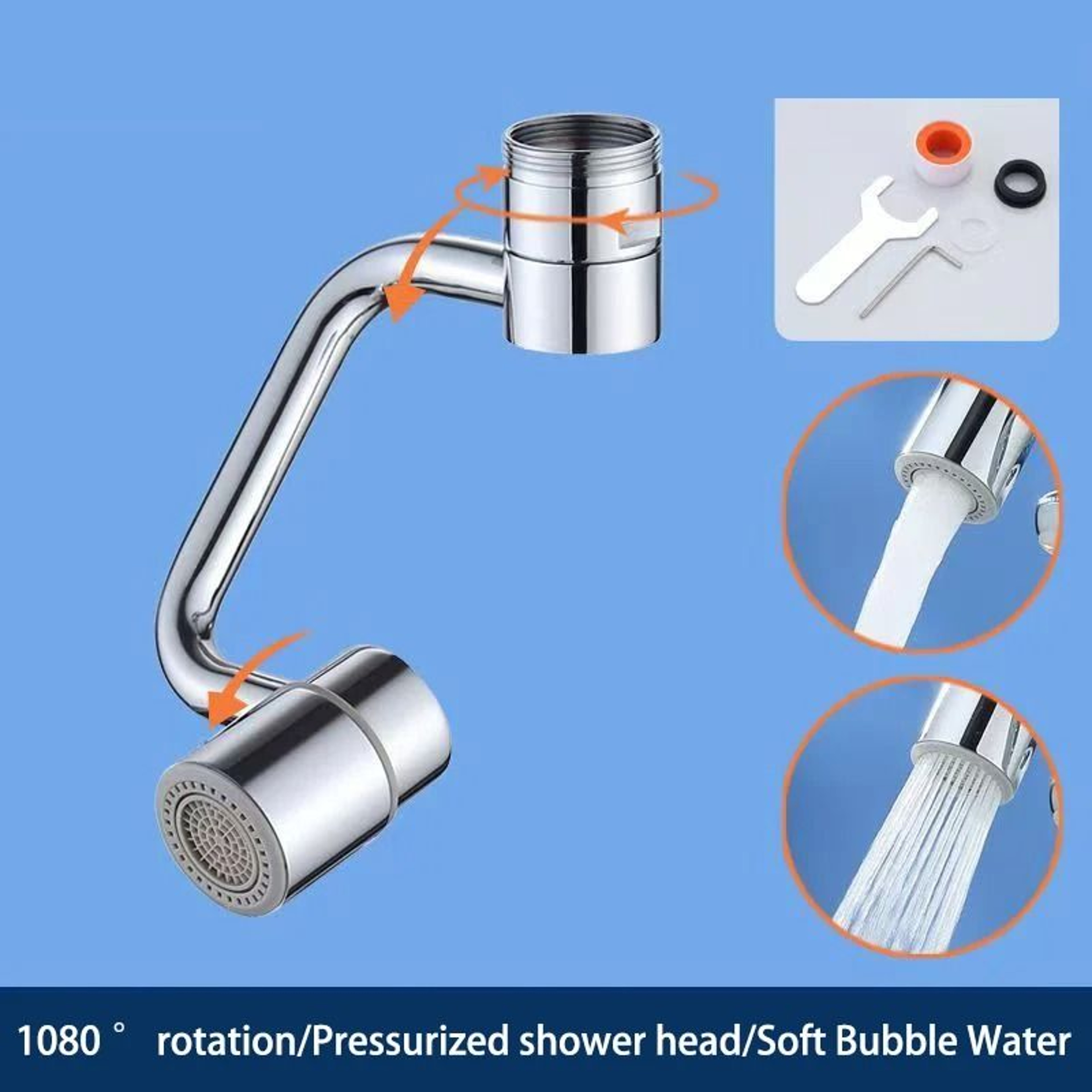 1080 Universal Robotic Arm Extender  UShaped MultiFunctional Faucet Bubbler 6