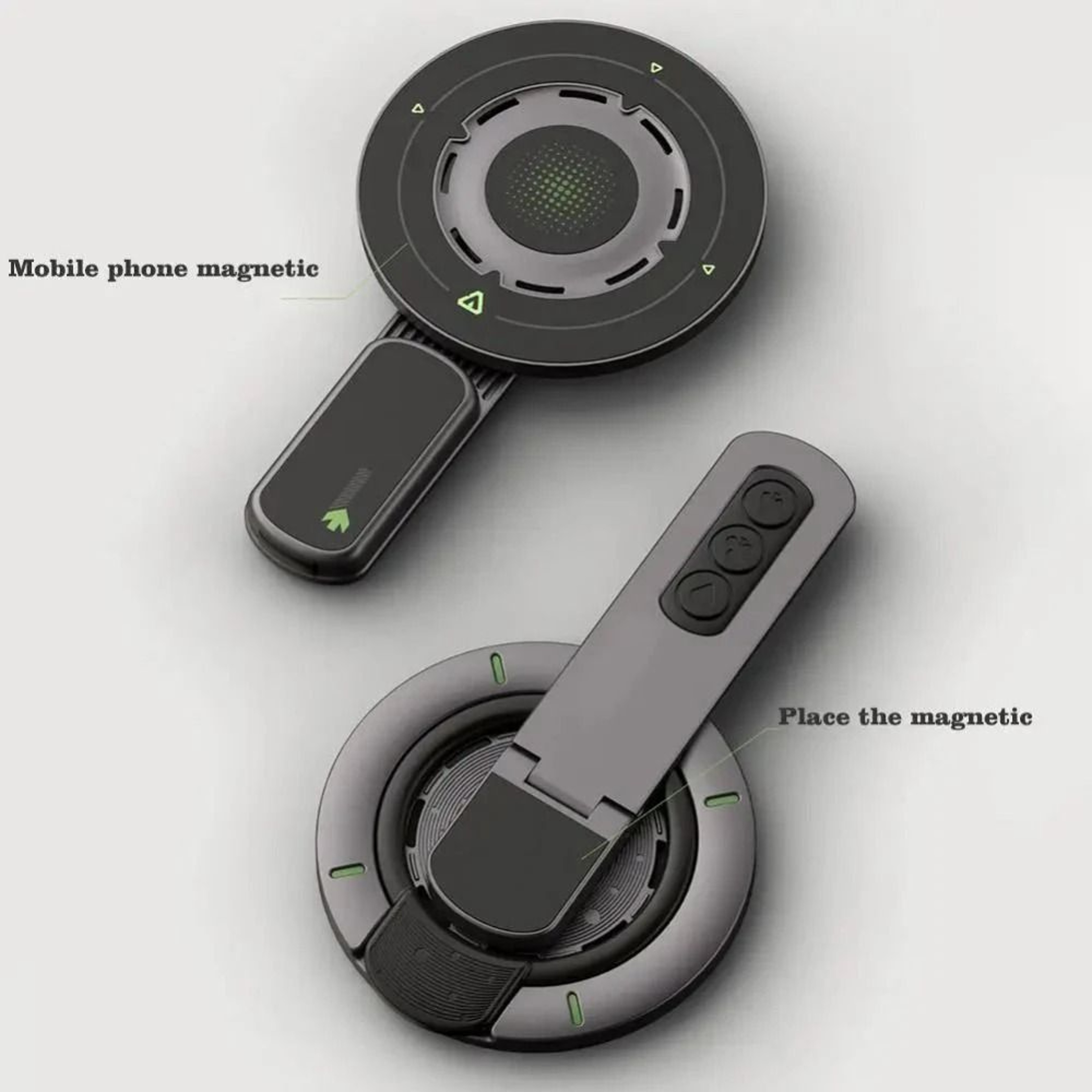 Universal DoubleSided Magnetic Finger Ring  360 Rotating Smartphone Stand 1