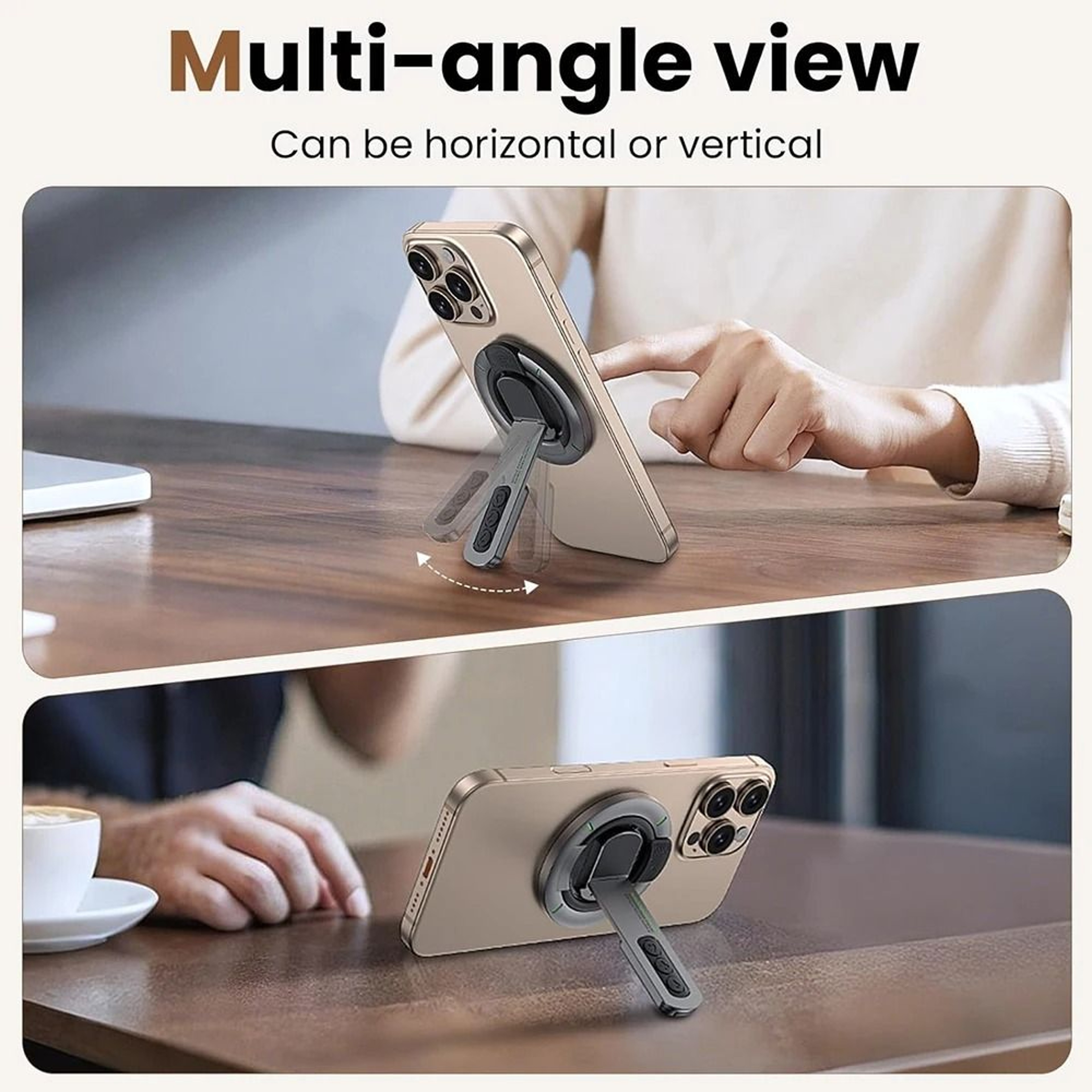 Universal DoubleSided Magnetic Finger Ring  360 Rotating Smartphone Stand 5