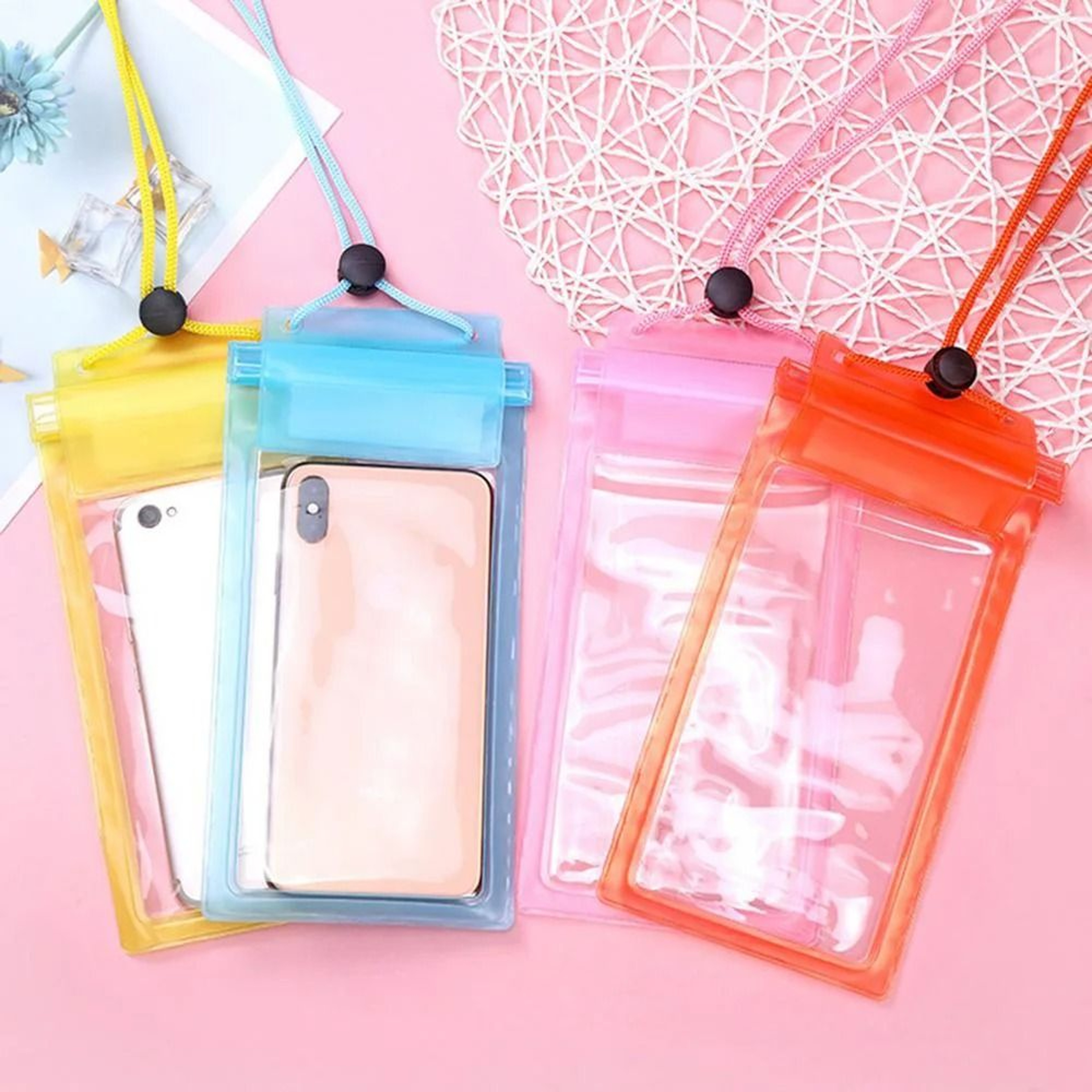 Universal Waterproof Phone Pouch  HighVisibility Underwater Dry Case 0