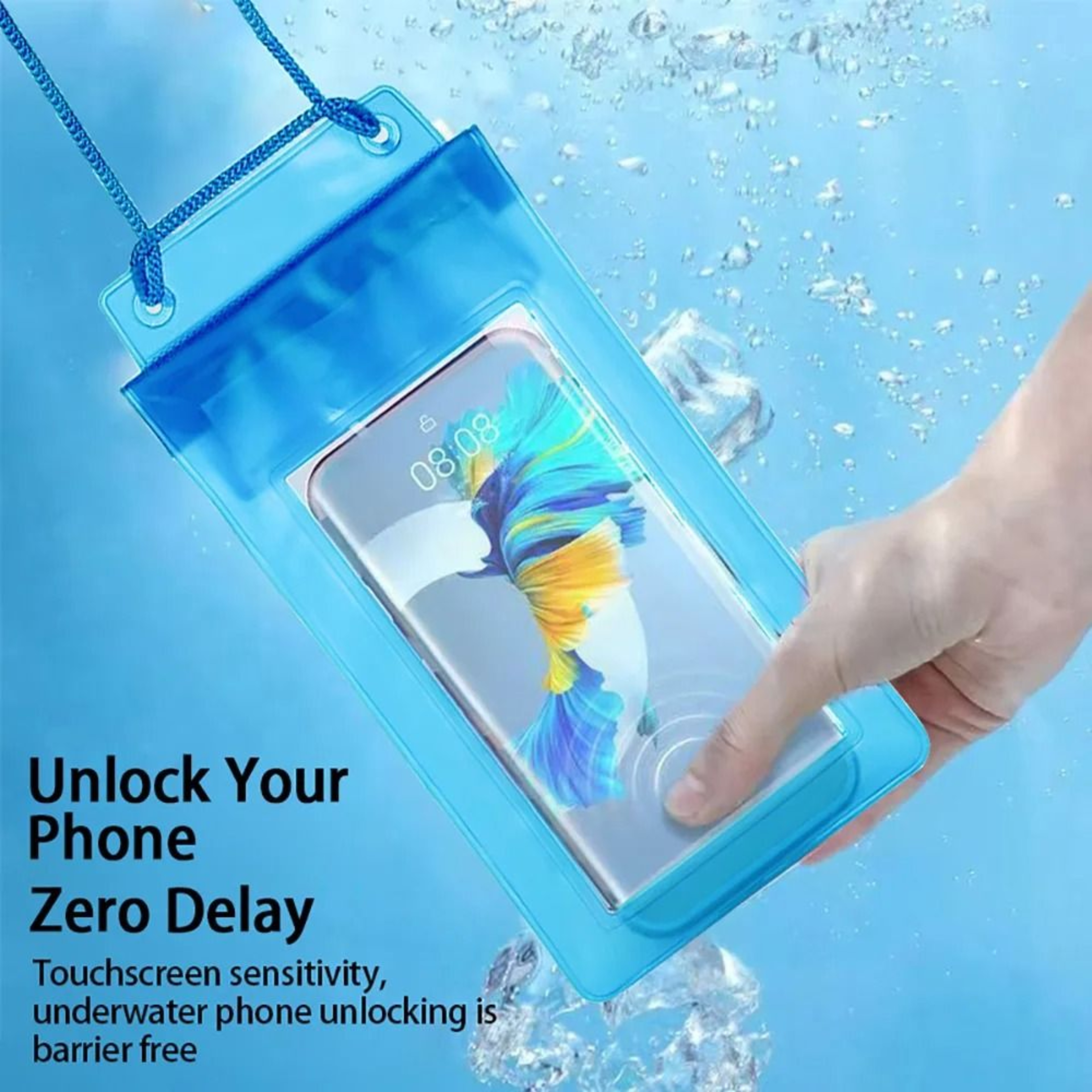 Universal Waterproof Phone Pouch  HighVisibility Underwater Dry Case 3