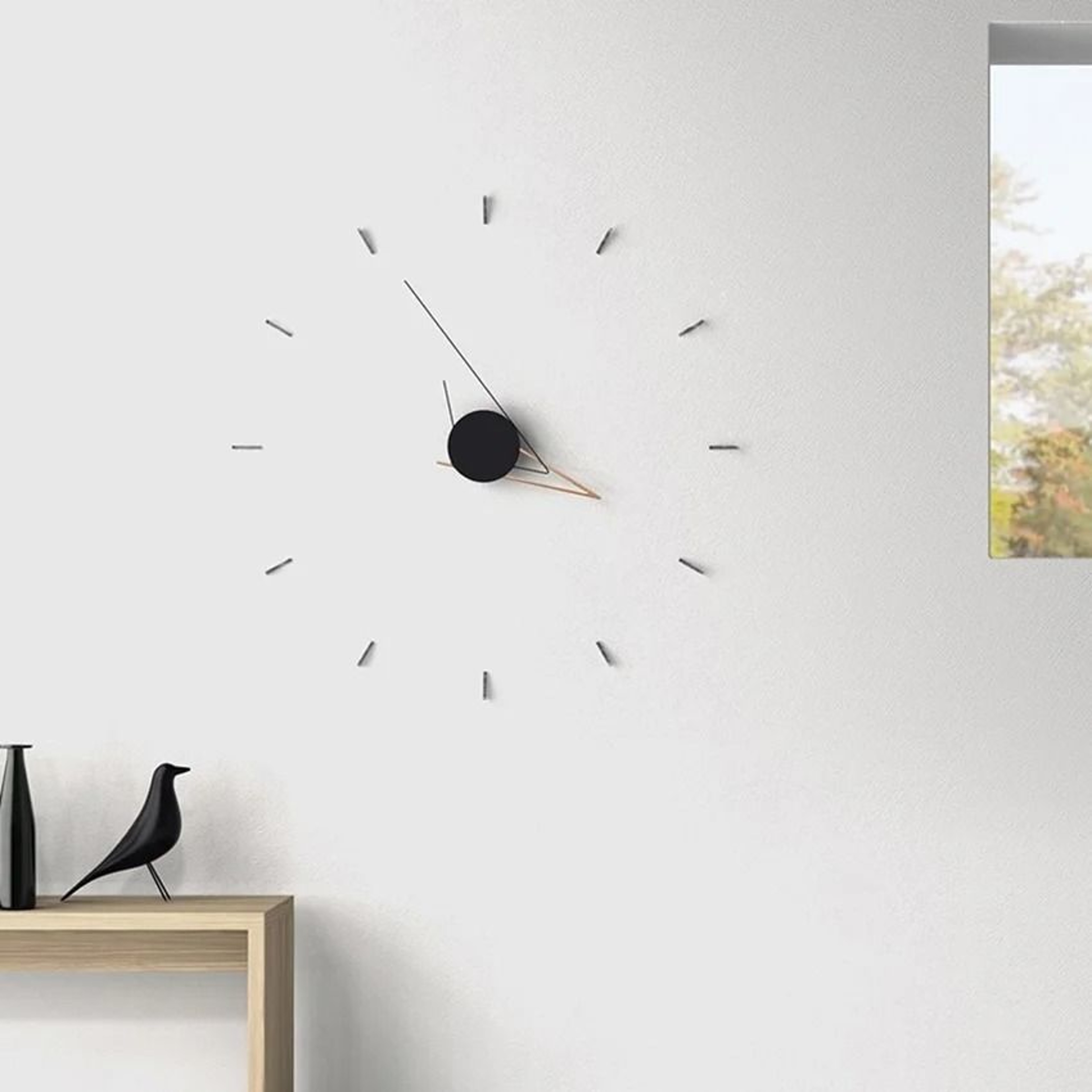 DIY Frameless Large Wall Clock  Personalized Minimalist Art Decoration 0
