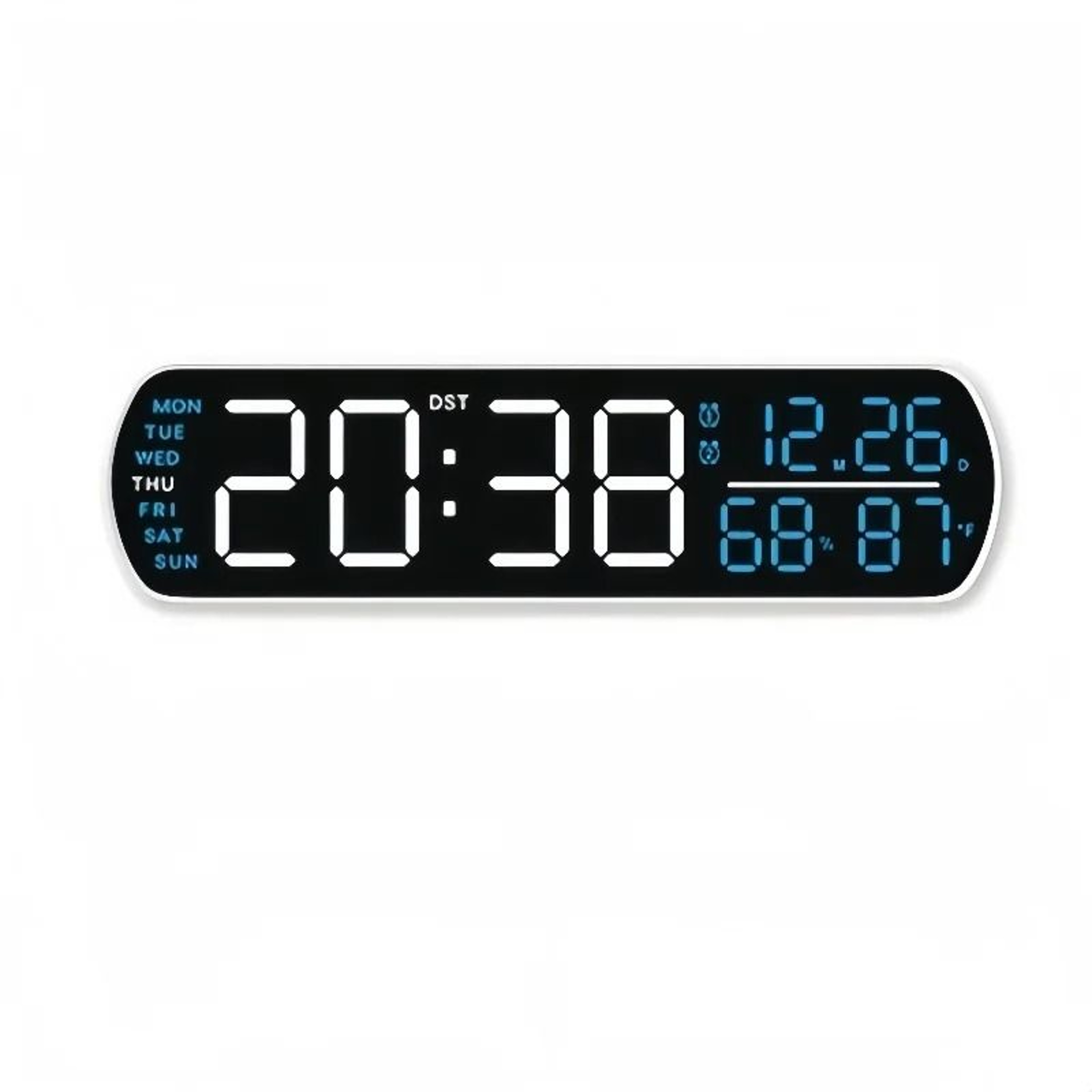 Smart LED MultiFunction Digital Alarm Clock  Precision Environment Monitor 14