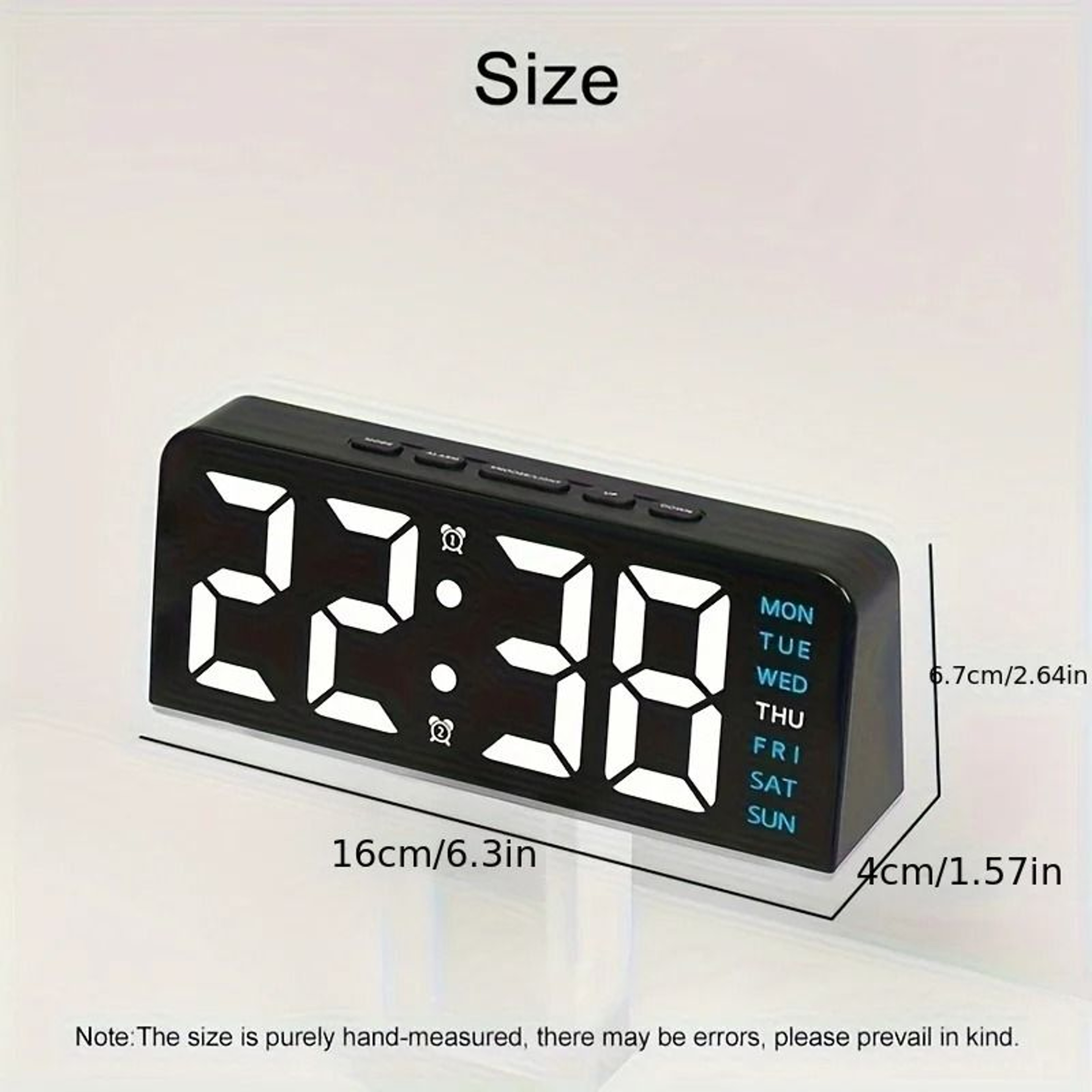 Modern Digital LED Desktop Alarm Clock  Smart Night Light With Climate Monitor 6