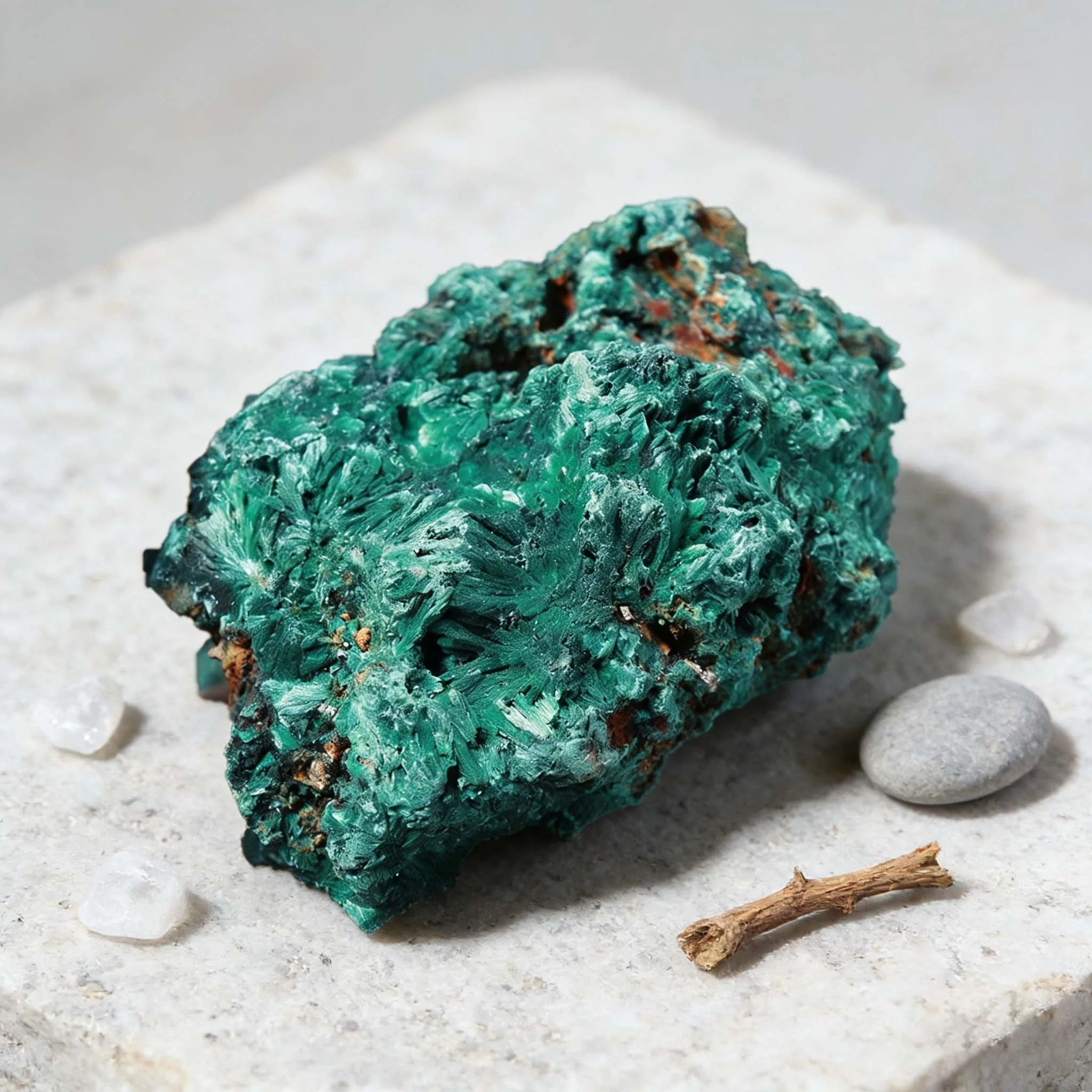 Natural Raw Malachite Crystal Specimen  Deep Green Wisdom Stone  Healing Decor 3