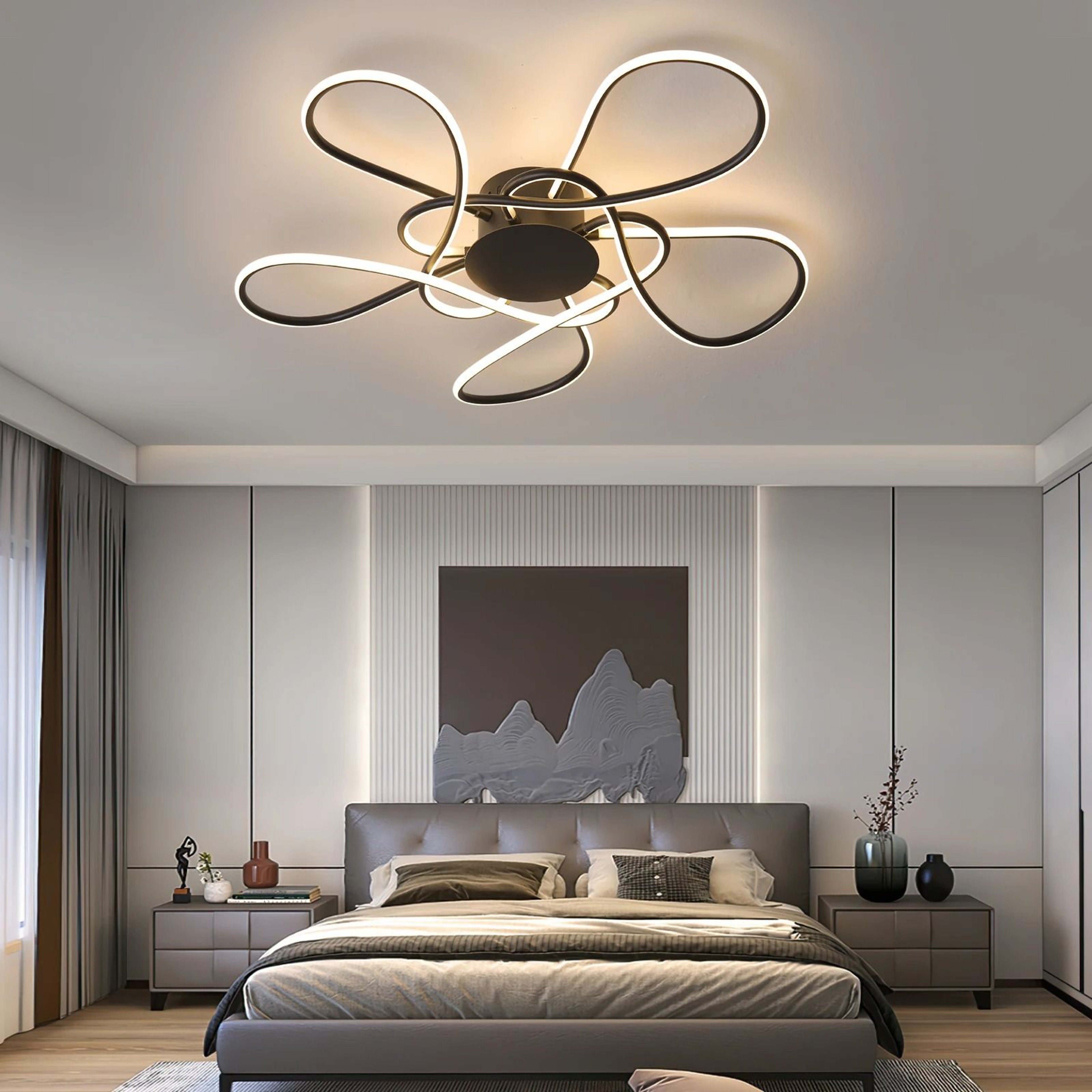 Modern LED Celestial Chandelier  Luxury Chrome  Gold Plated Ceiling Light 5