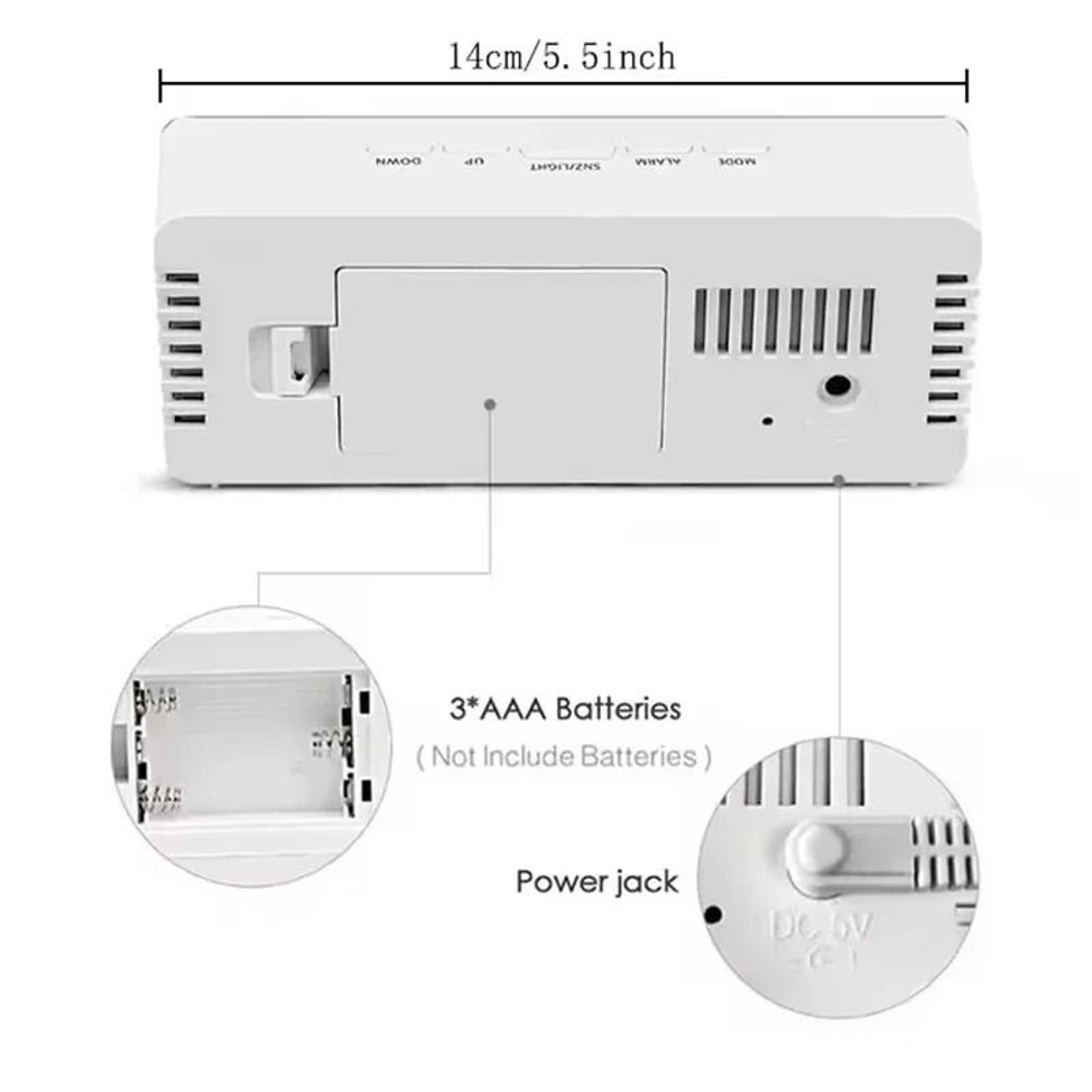 LED Mirror Digital Clock  Smart Desktop Alarm  Night Light 1