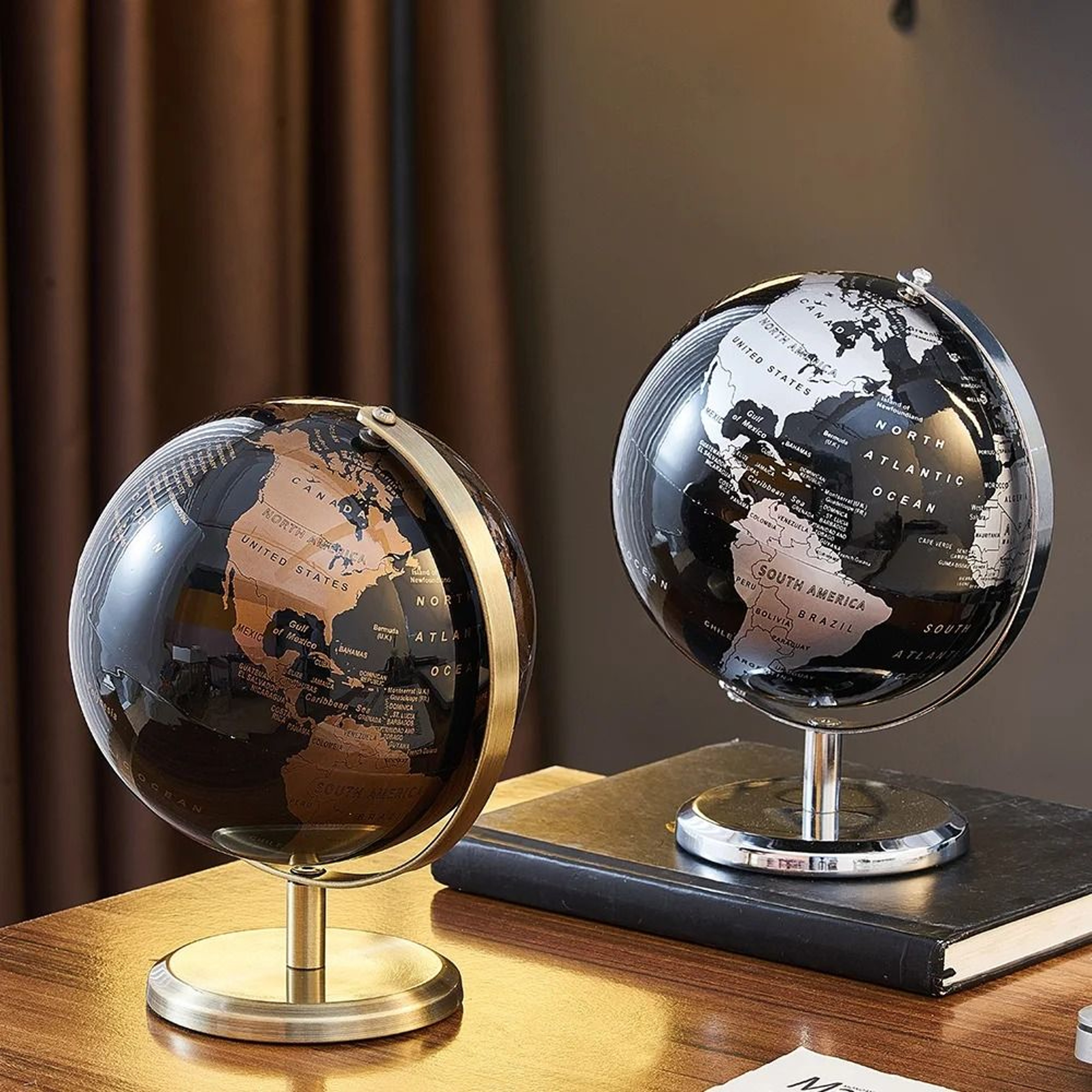 Retro World Globe  Modern Learning  Desk Decor 1