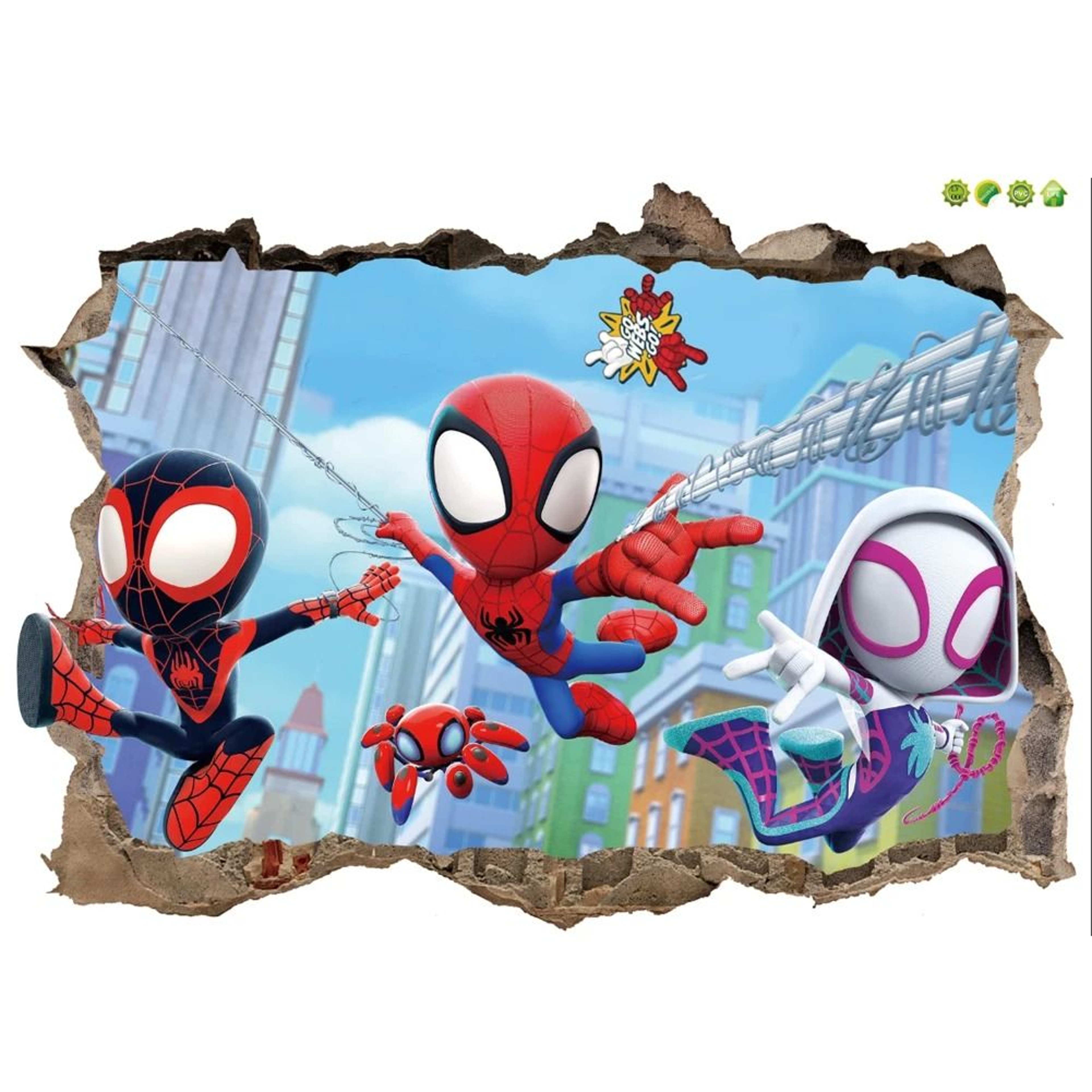Mini Spiderman Superhero Wall Decals  ActionPacked Mural Art For Kids Rooms 9