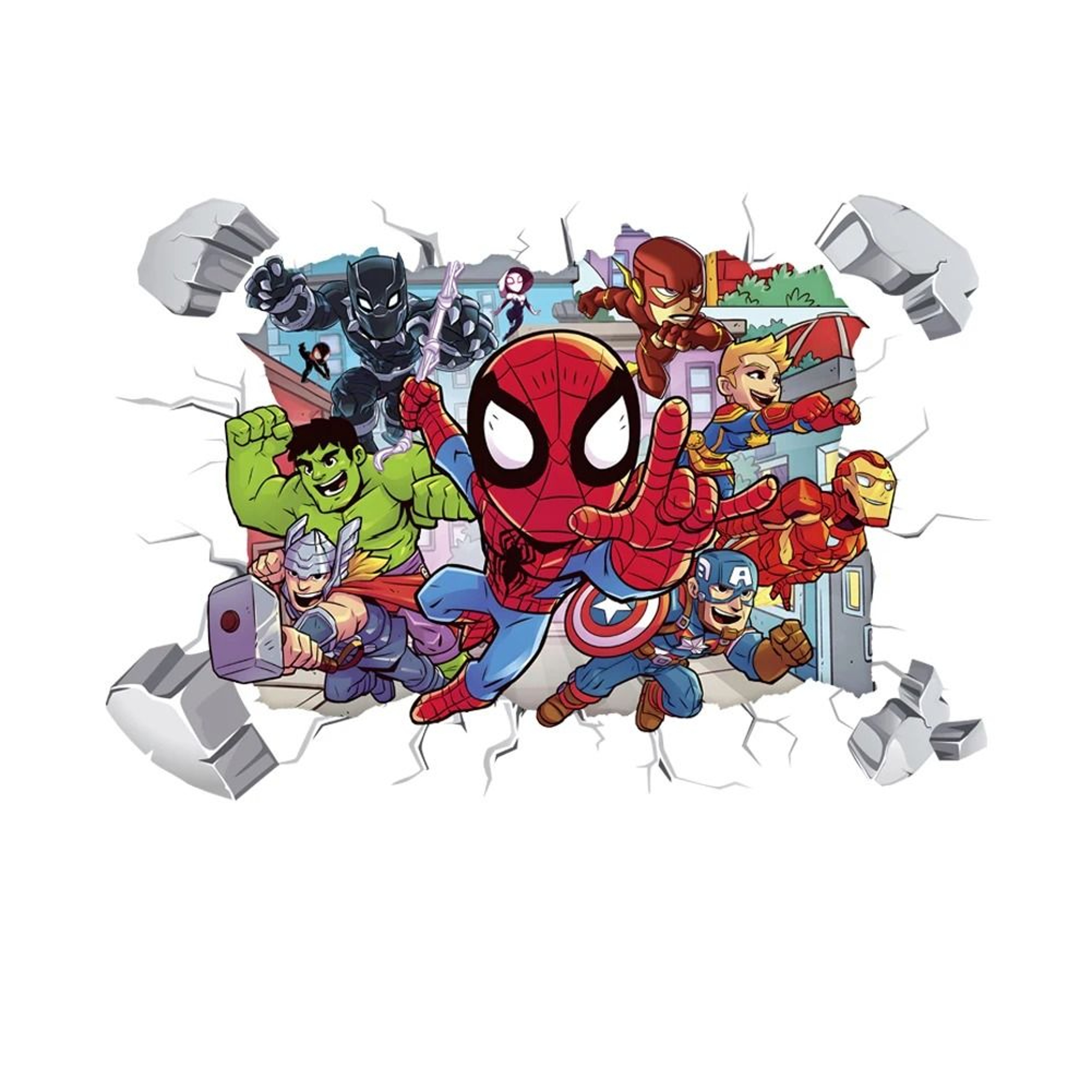 Mini Spiderman Superhero Wall Decals  ActionPacked Mural Art For Kids Rooms 10