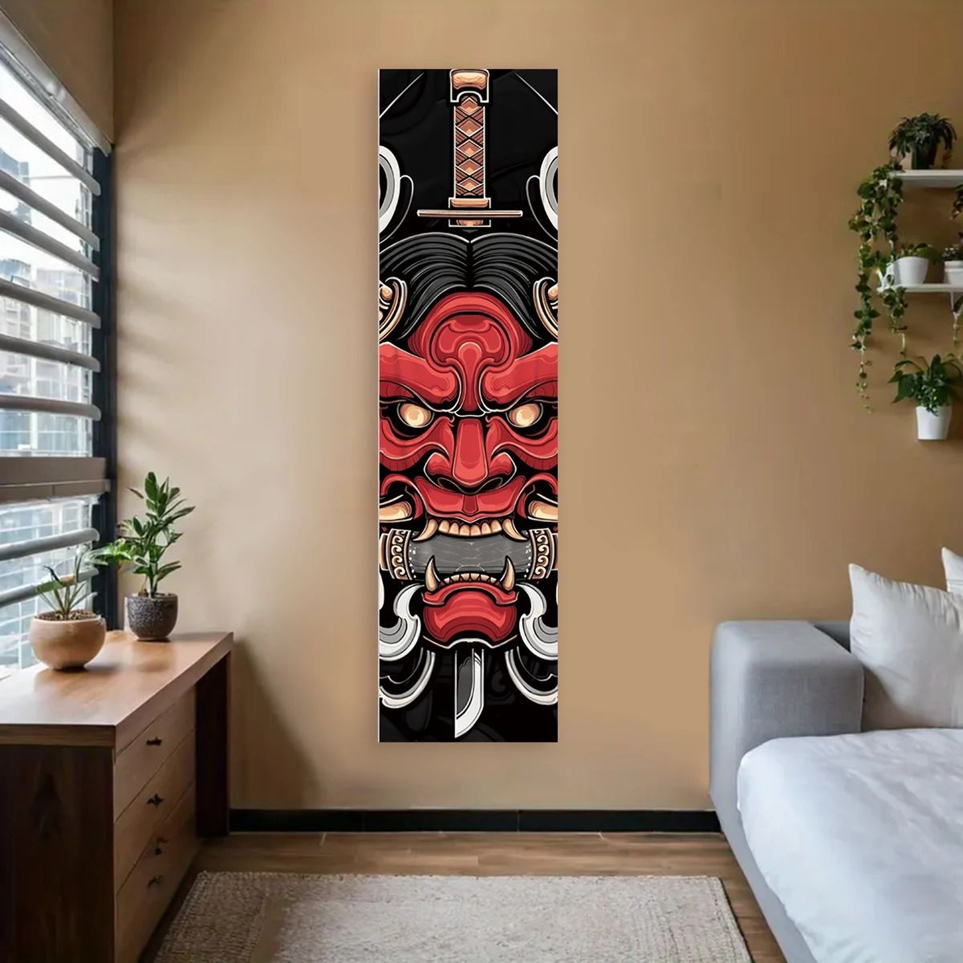 Japanese Great Wave Wall Tapestry  Red Sun  Ocean Landscape Aesthetic Hanging For Home Decor 6
