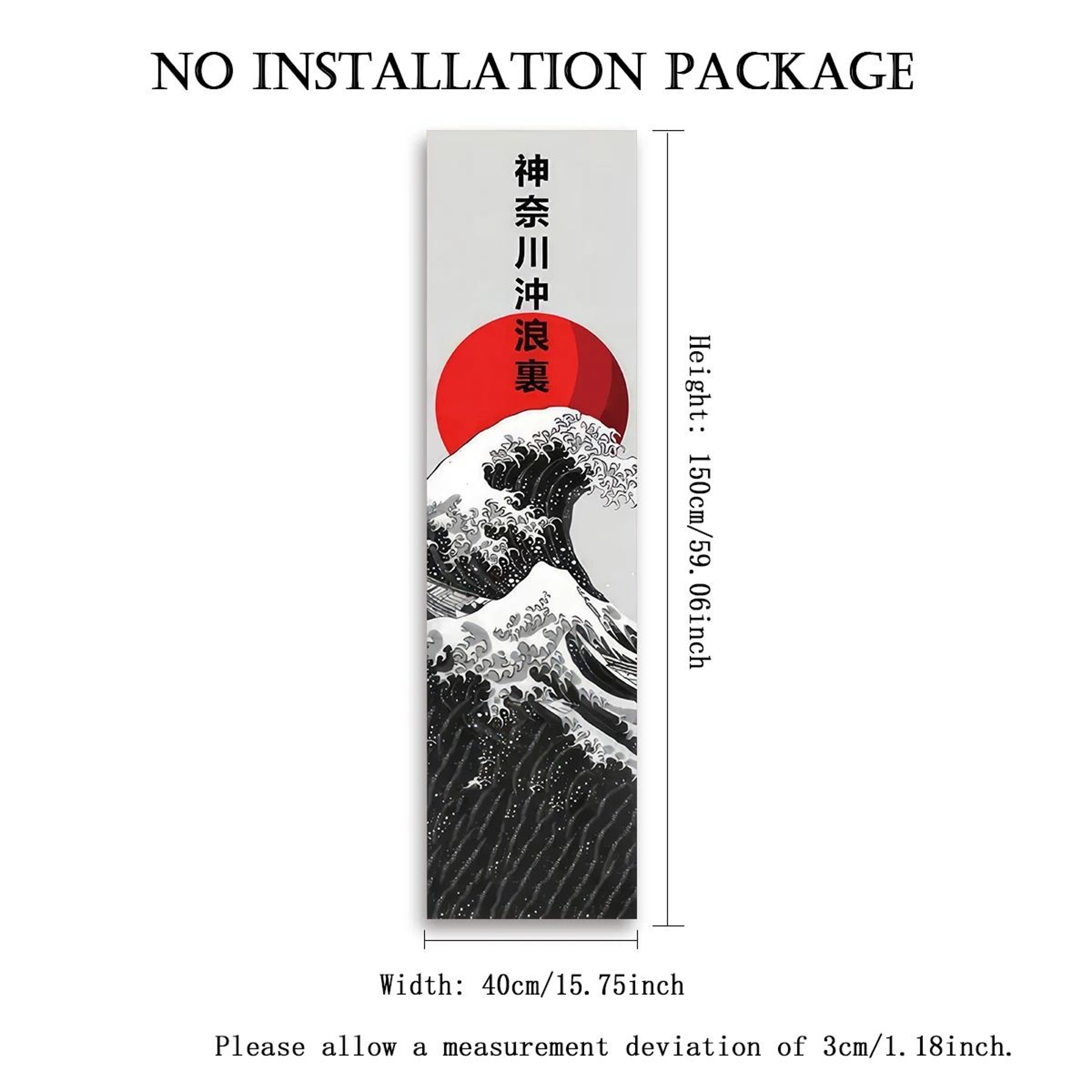 Japanese Great Wave Wall Tapestry  Red Sun  Ocean Landscape Aesthetic Hanging For Home Decor 8