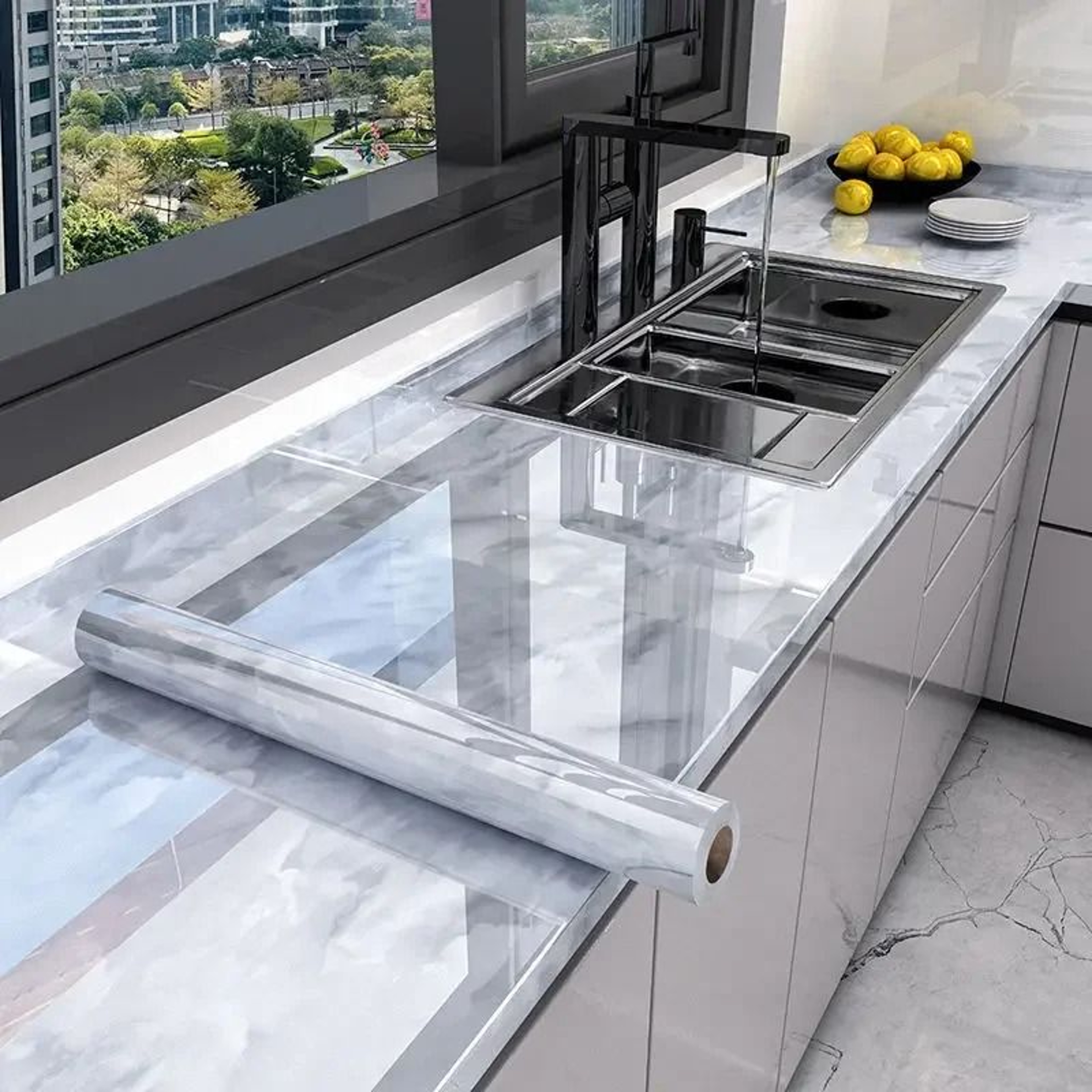 Premium Marble SelfAdhesive Wallpaper  Waterproof  OilProof Kitchen Contact Paper With Thermostabil 5