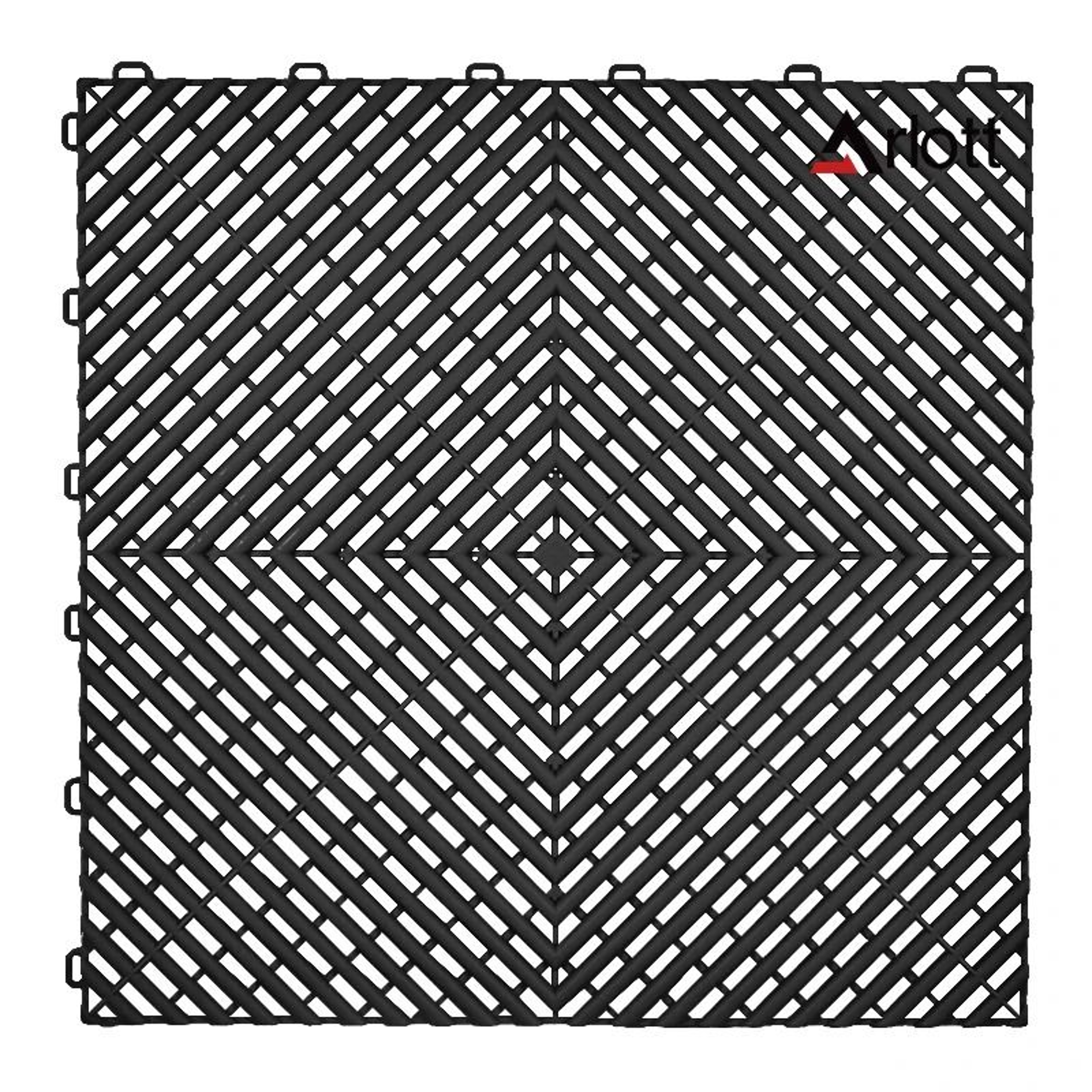 Automotive Modular Floor Tiles  Interlocking ClickLocked Garage Flooring  Hollow Drainage Car Wash  14