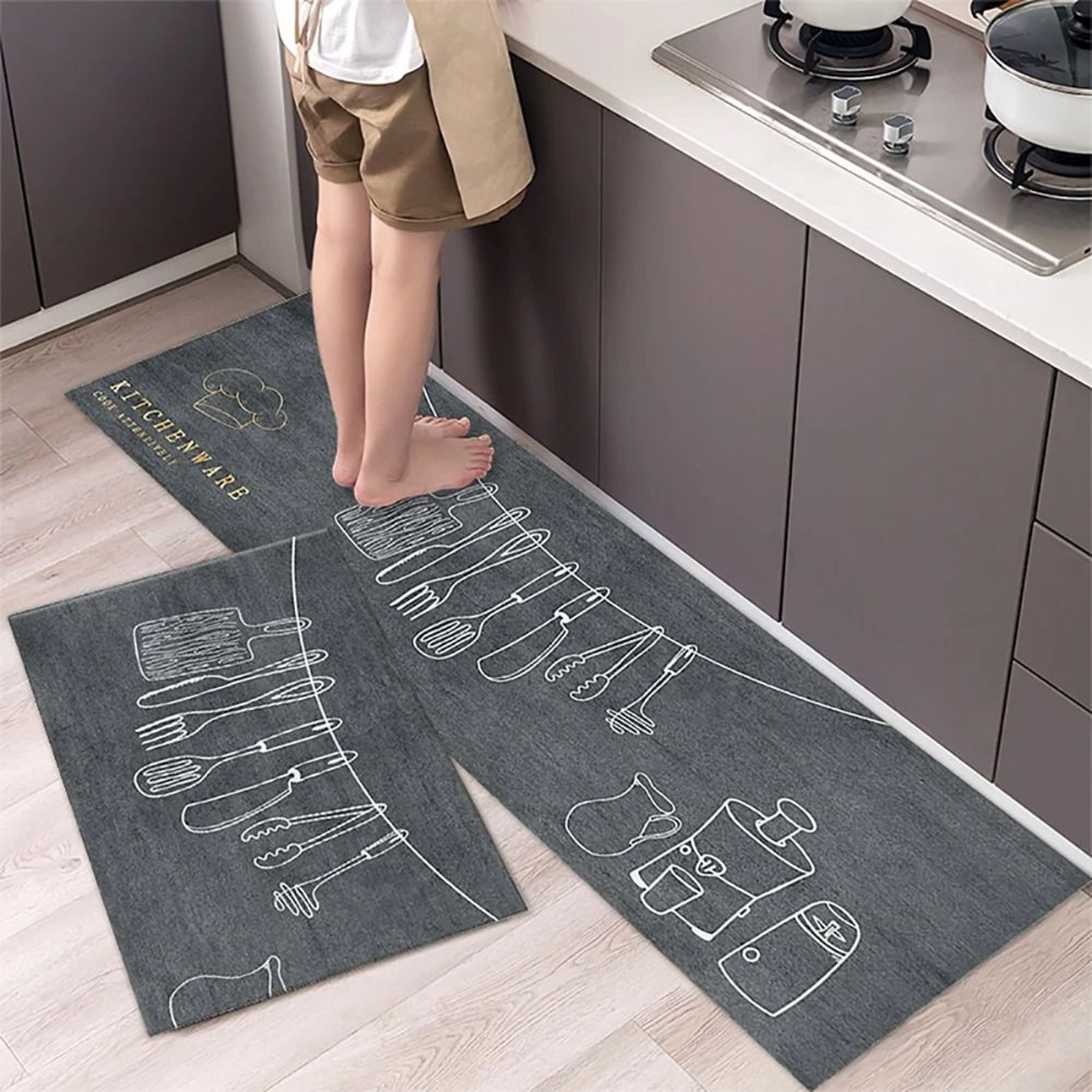 UltraSoft Washable Kitchen  Hallway Runner  AntiSlip Bedside Area Rug  Entrance Doormat For Modern  18