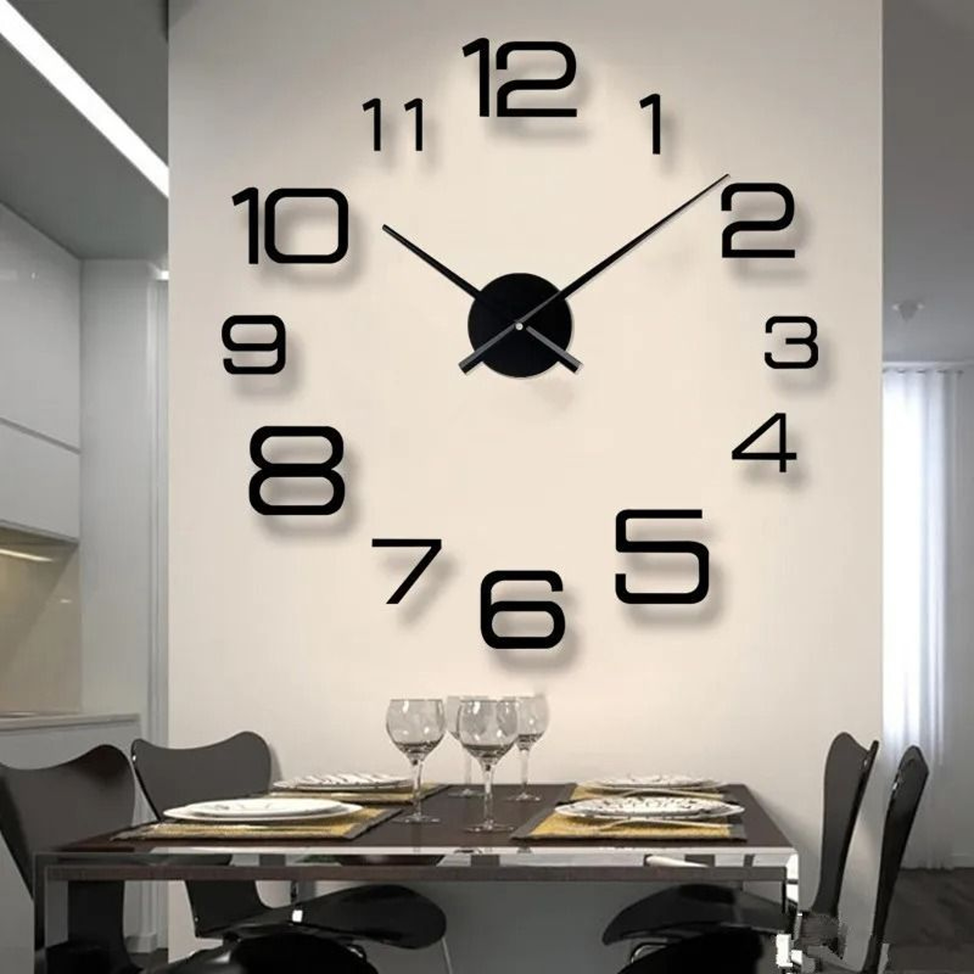 Modern DIY Large Wall Clock  3D Acrylic Mirror Sticker Clock  Quartz Movement For Fashionable Livin 1