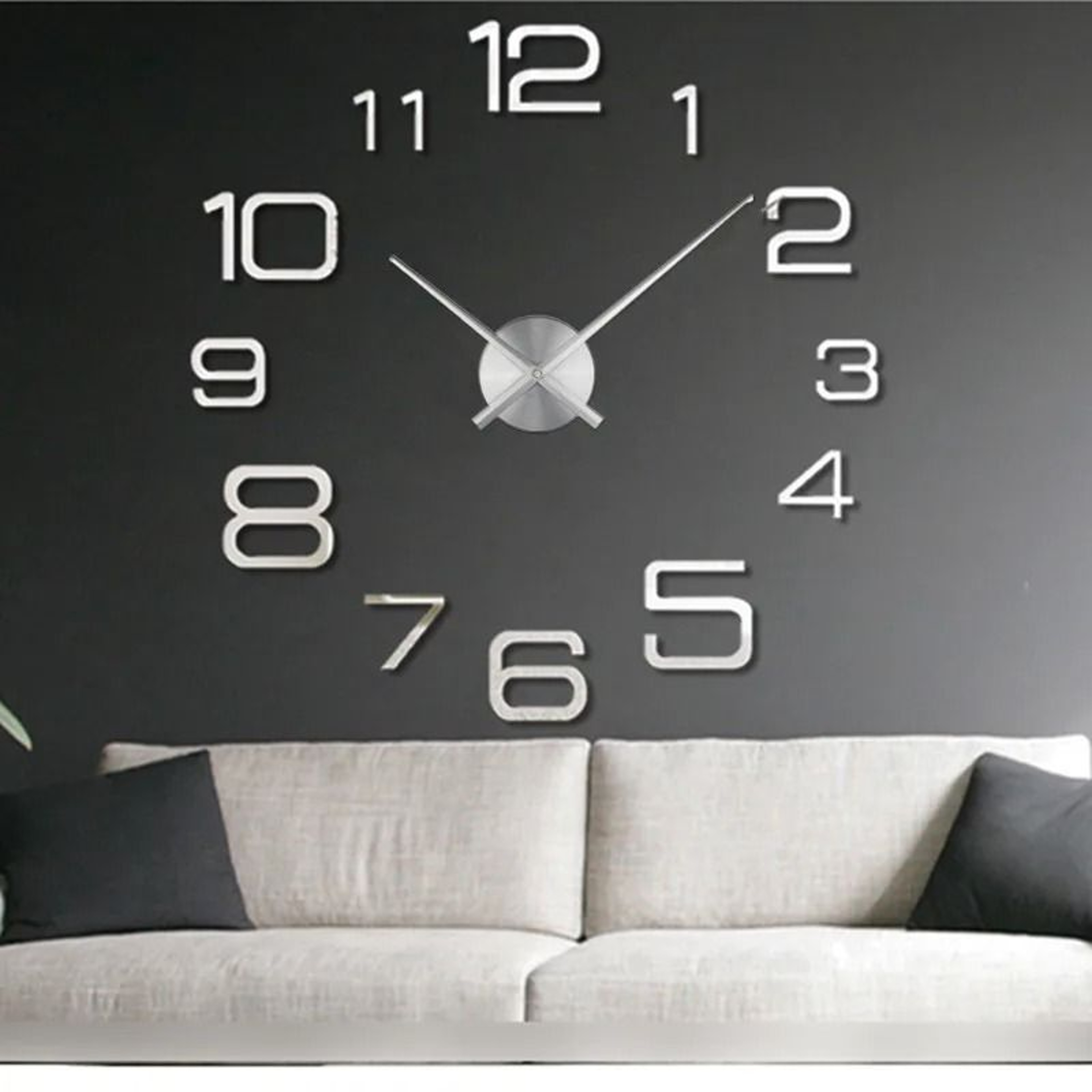 Modern DIY Large Wall Clock  3D Acrylic Mirror Sticker Clock  Quartz Movement For Fashionable Livin 2