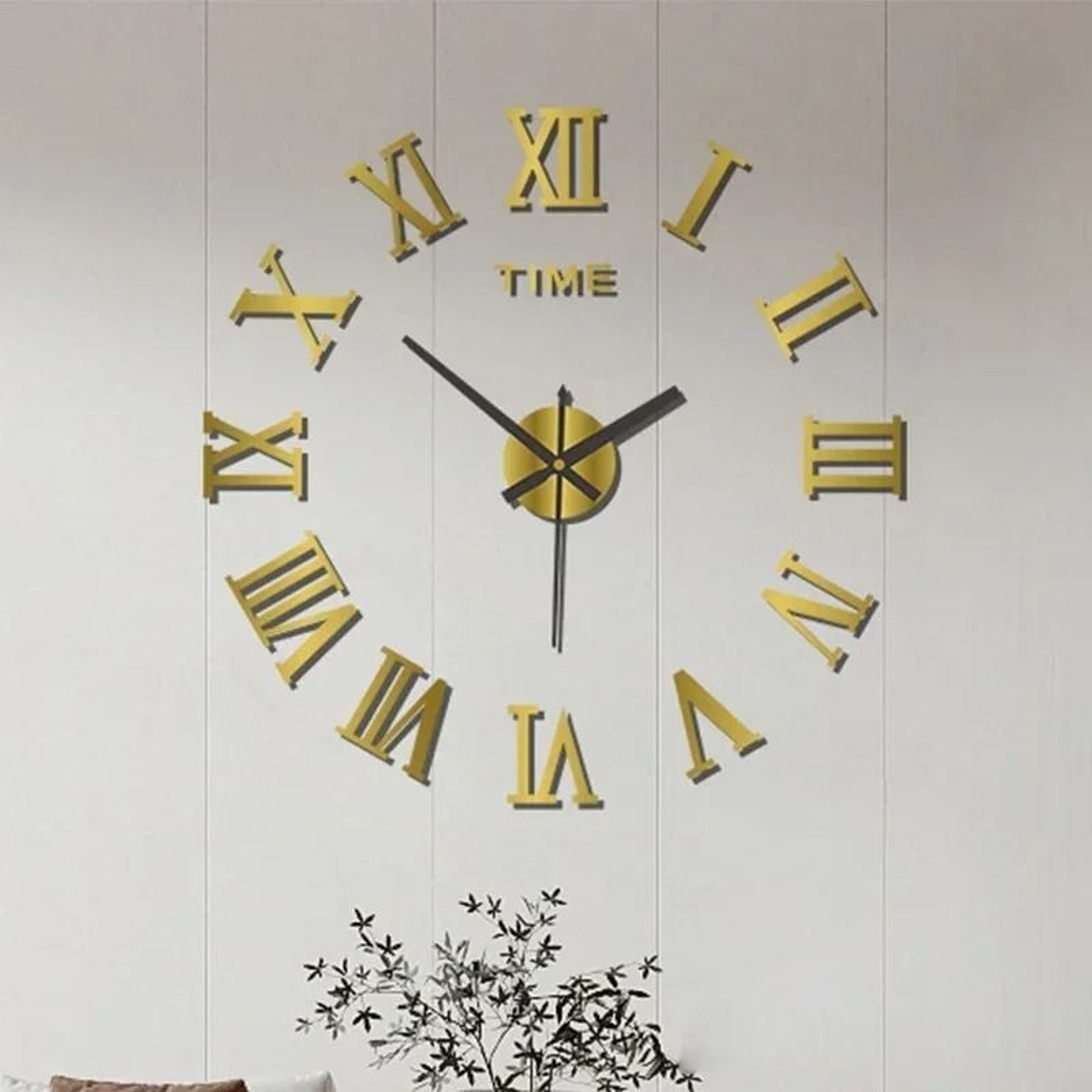 3D DIY Silent Wall Clock  Modern Simple PunchFree Wall Sticker Clock For Home  Office 8