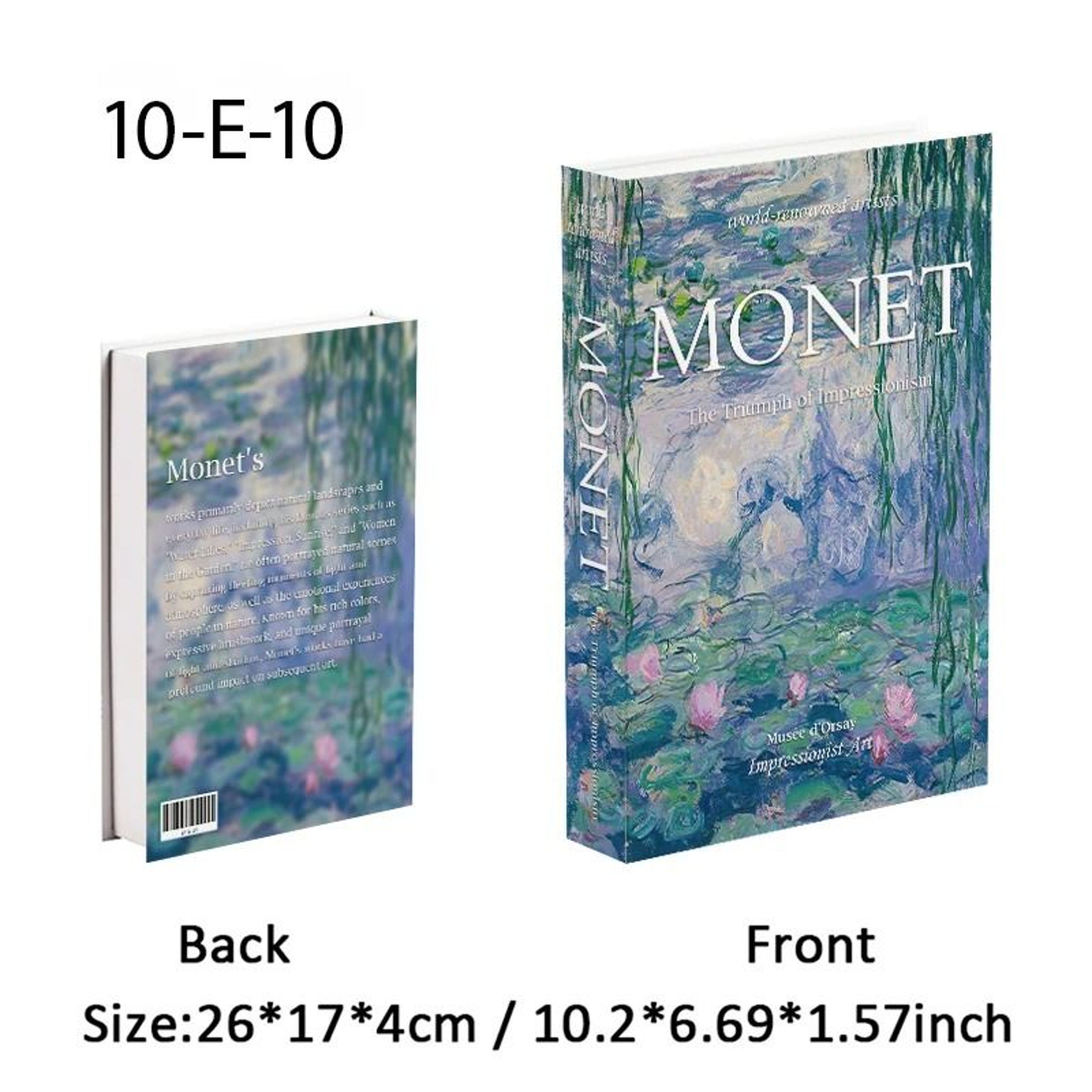 Artisanal Masterpiece Decorative Books  Van Gogh  Monet Painting Storage Boxes For Coffee Tables Sh 9